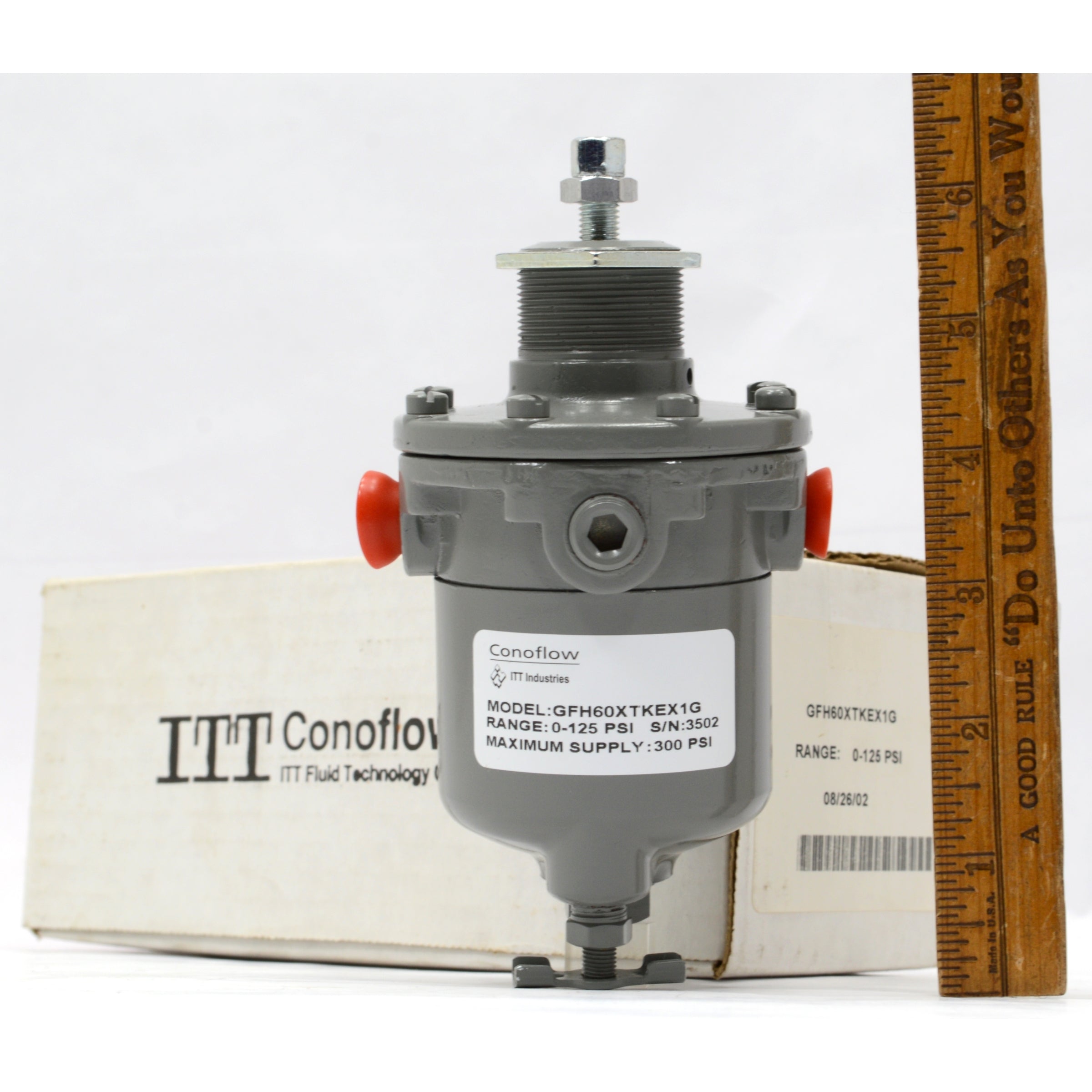 New in Box CONOFLOW ITT INDUSTRIES GFH60XTKEX1G Filter Regulator 0-125 PSI - Perfect for Industrial Air & Gas Systems, Pneumatic Control Applications
