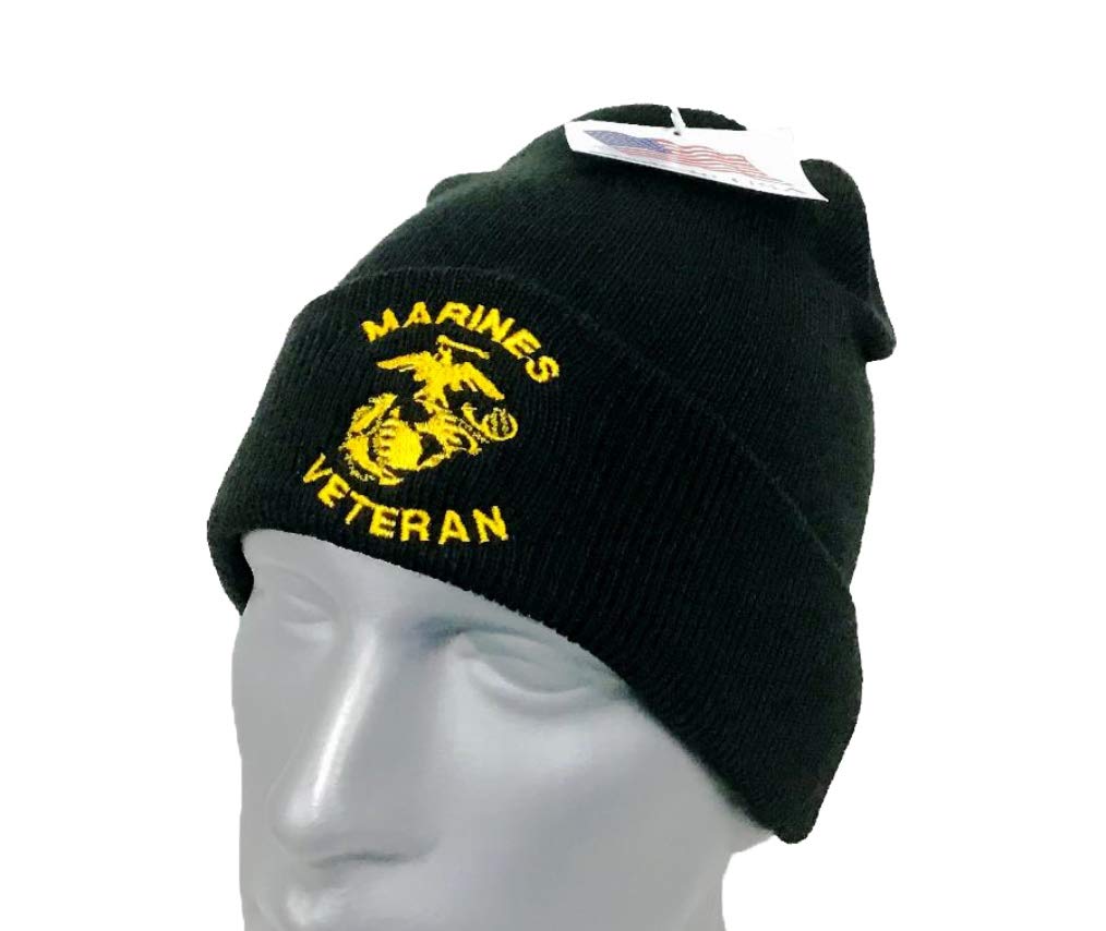 Premium Black Cuffed Beanie - Made in USA | Winter Warm Knit Hat for Men & Women | Perfect for Skiing, Snowboarding & Outdoor Activities