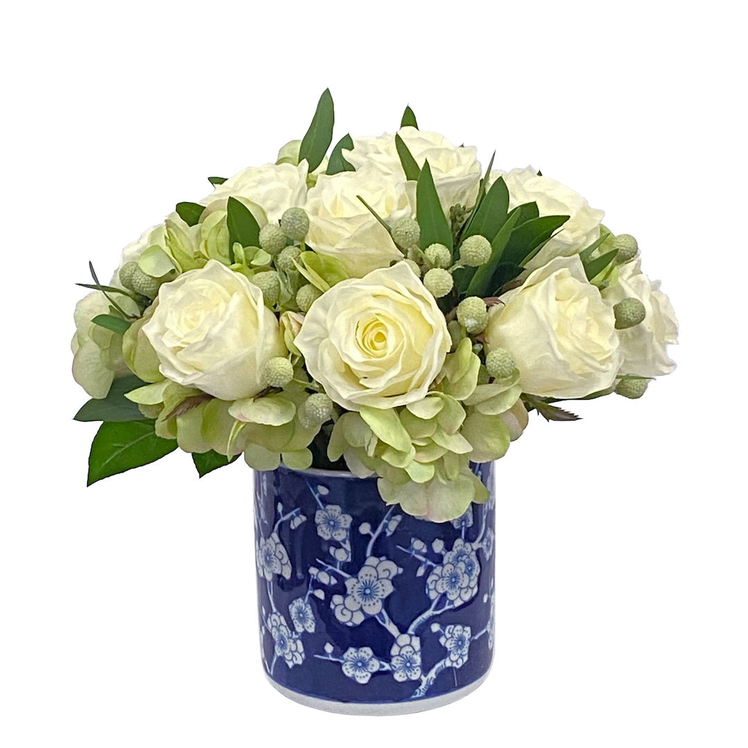 Tiburon Rose & Hydrangea Bouquet - Fresh Flower Arrangement for Weddings, Home Decor & Special Occasions