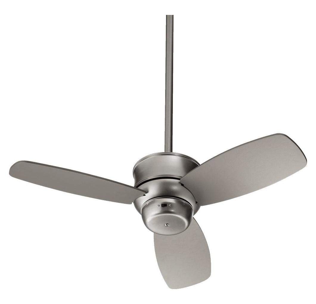 Stylish Satin Nickel Ceiling Fan with Remote Control - 52 Inch Modern Flush Mount Lighting Fixture for Bedroom, Living Room & Office - Energy Efficient Quiet DC Motor - 3 Speeds & Reversible Blades