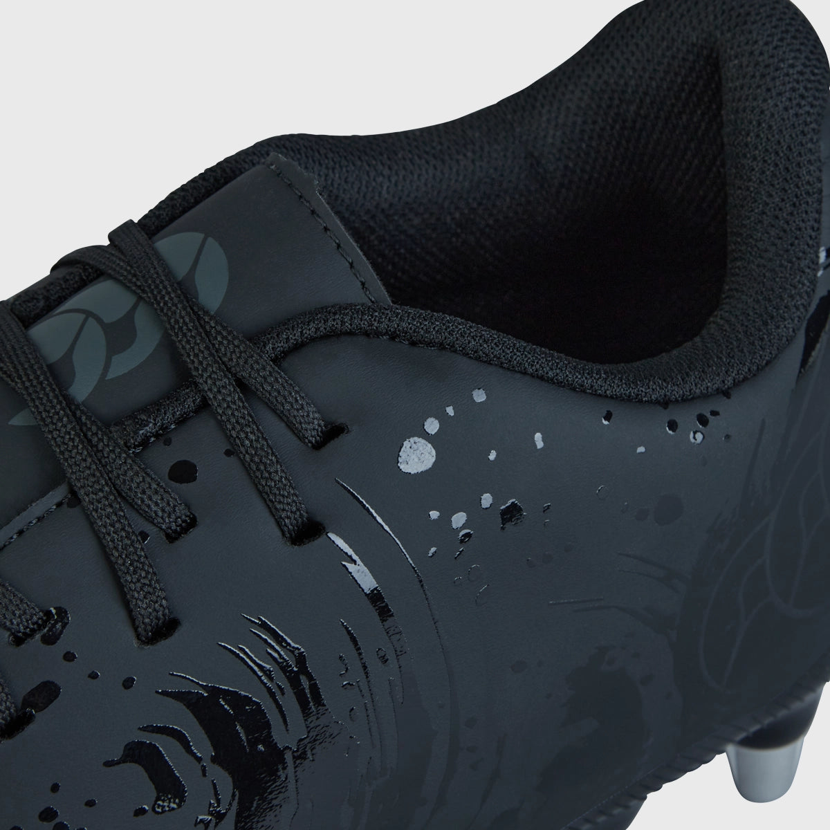 Canterbury Phoenix Genesis Team SG Rugby Boots for Men - Black/Silver - Durable Cleats for Rugby Matches & Training