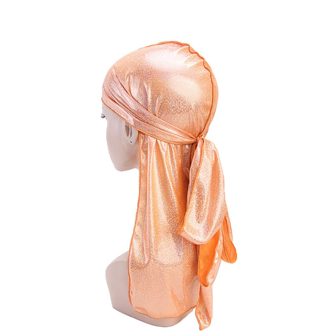Silky Sparkly Durags for Men & Women - Shiny Turban Headwrap, Bandana & Wig Cap for Bikers - Perfect for Hair Protection, Fashion & Sports