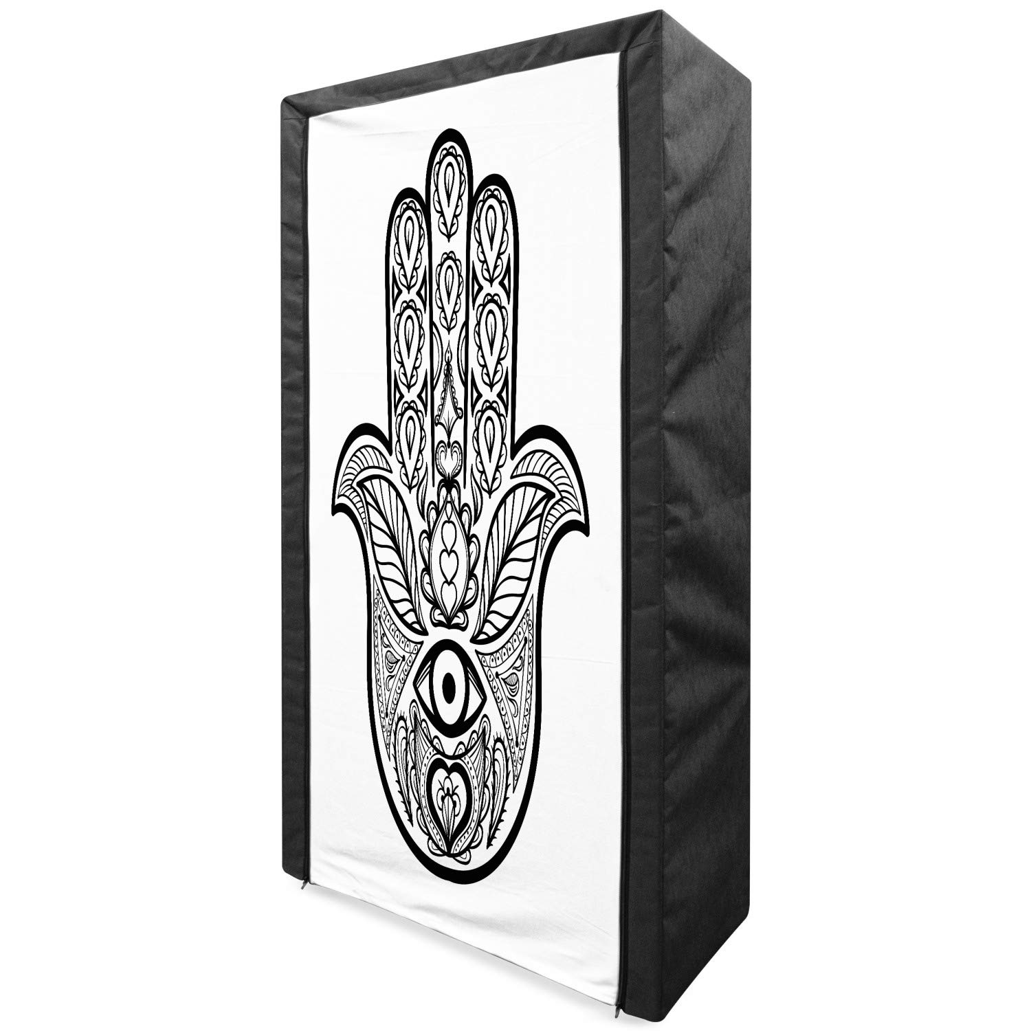 Ambesonne Hamsa Portable Fabric Wardrobe - 33.5