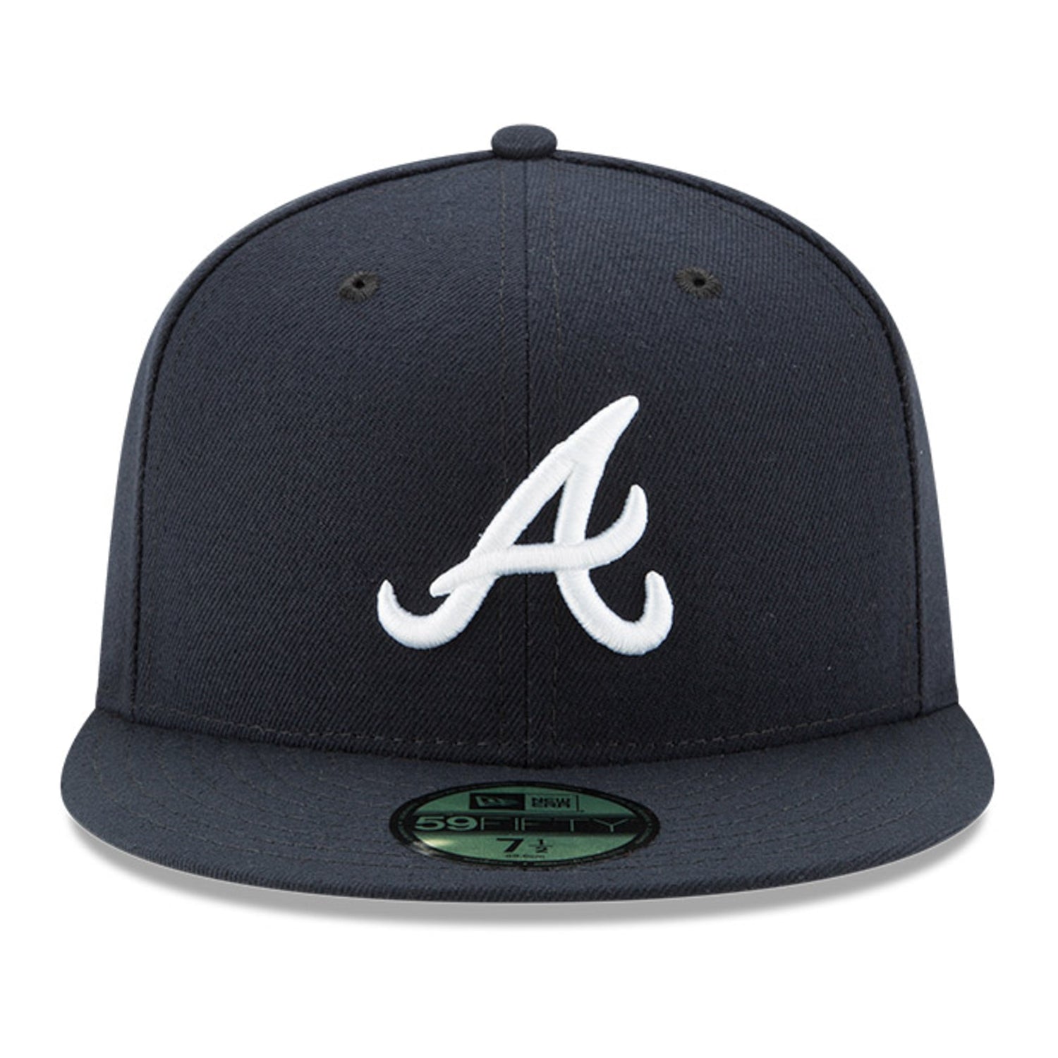 New Era 59Fifty Authentic MLB Atlanta Braves Baseball Cap - Navy Blue Adjustable Snapback Hat for Men & Women | Perfect for Baseball Games, Streetwear & Sports Fan Gifts