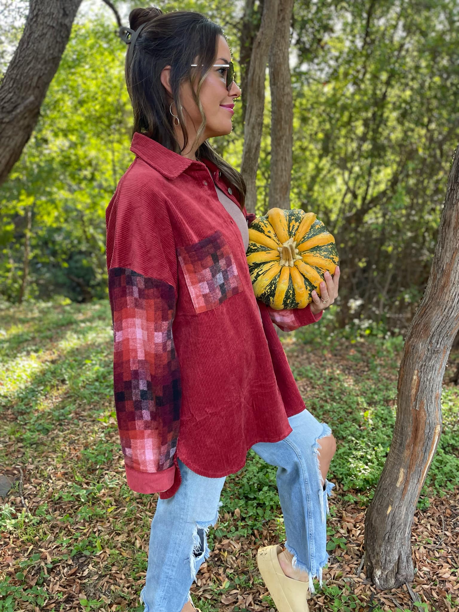 Corduroy Checkered Shacket for Men & Women | Cozy Fall & Winter Overshirt | Perfect for Layering, Outdoor Activities & Casual Wear