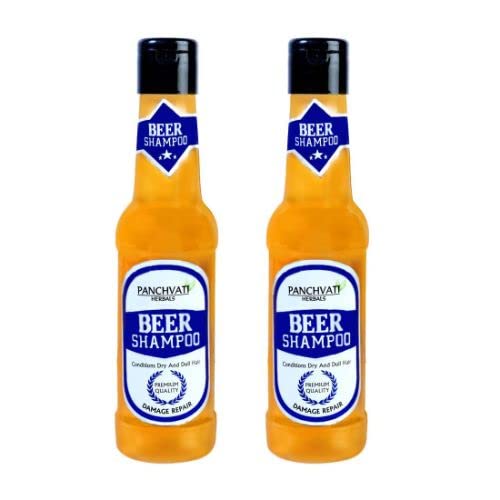 **Panchvati Herbals Beer Hair Shampoo 180ml - Damage-Free, Voluminous & Shiny Hair Treatment for Men & Women - Perfect for Daily Use & Hair Repair**    *(Use Case: Ideal for dry, damaged, or frizzy hair to restore softness, shine, and bounce.)*
