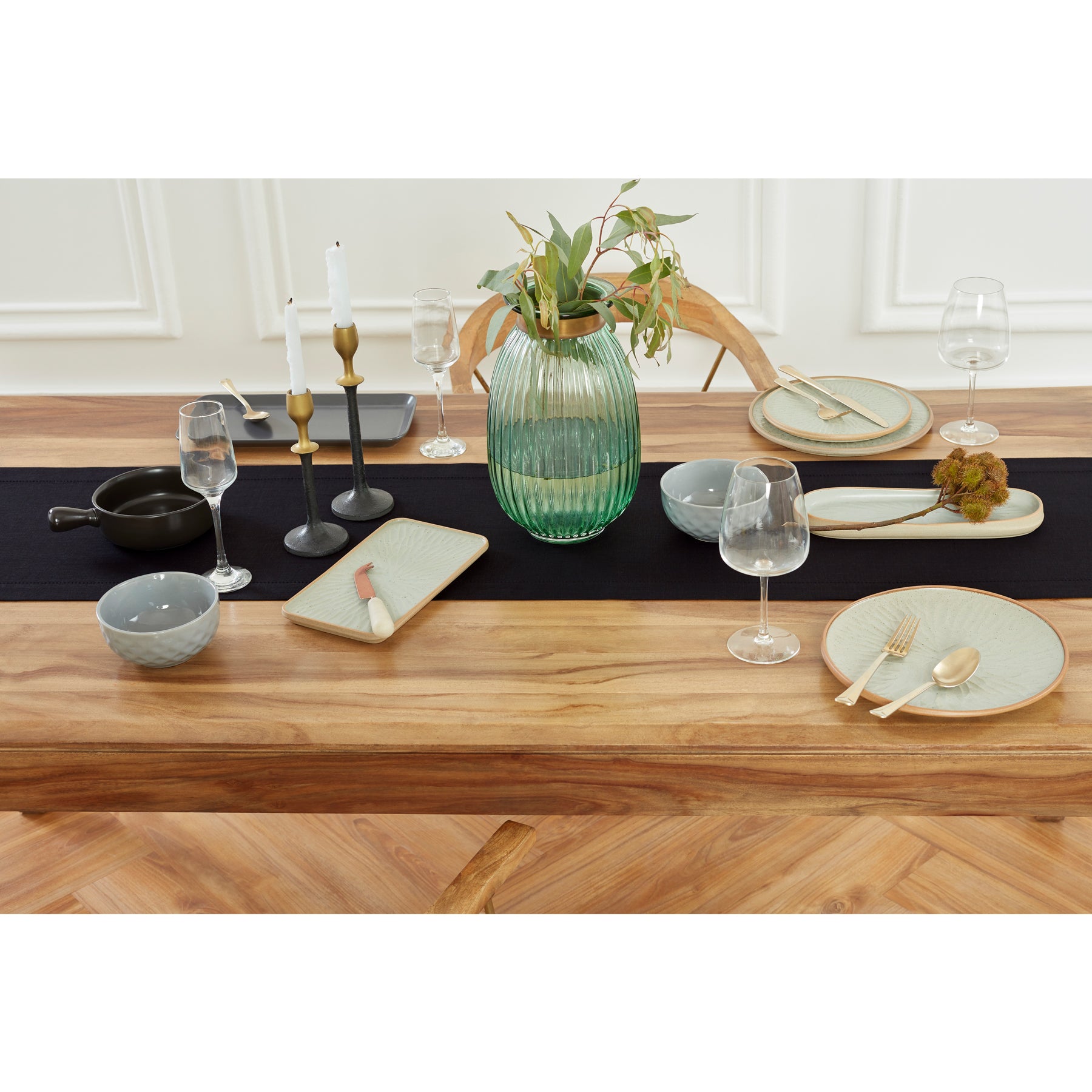 Elegant Medium Weight Hemstitch Table Runner - Perfect for Dining Table Decor, Wedding Centerpieces & Holiday Home Decor