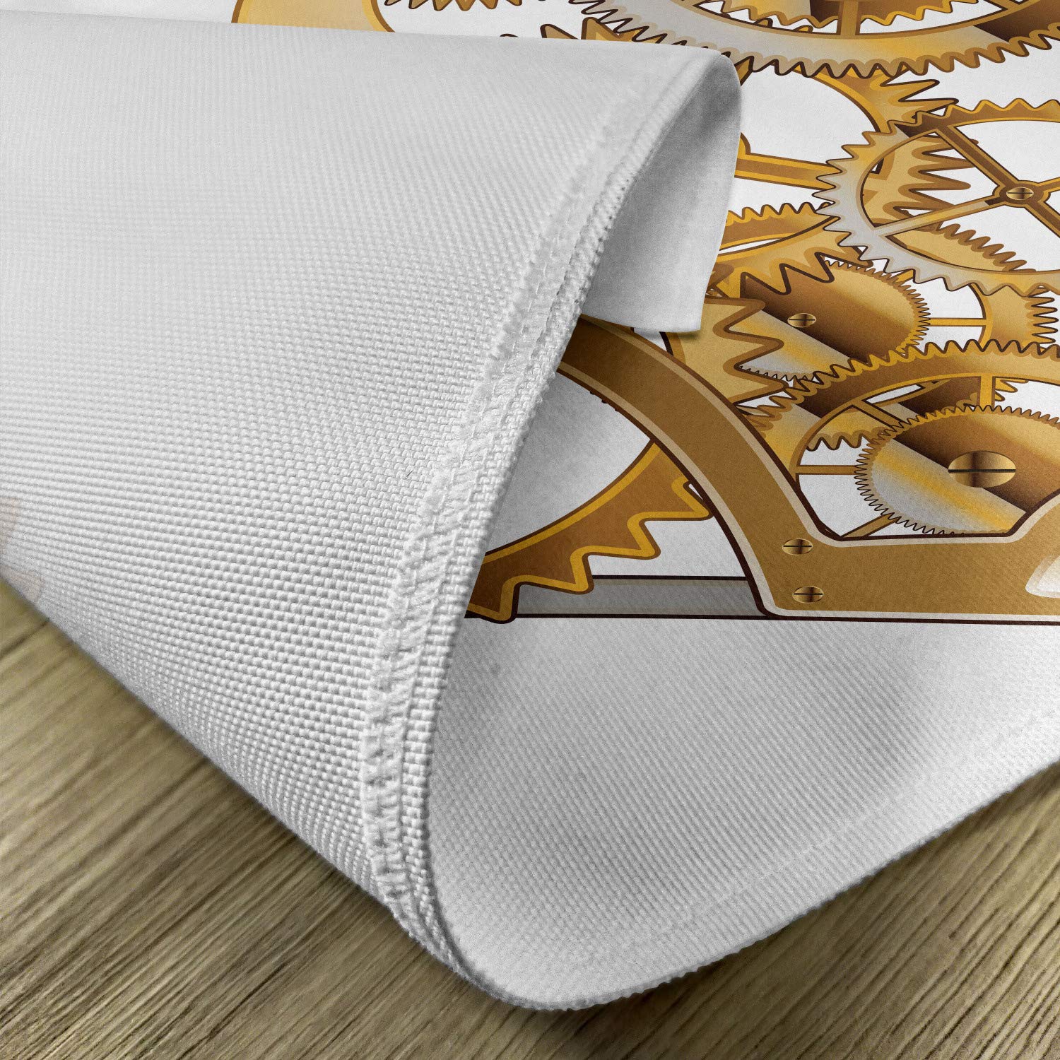 Ambesonne Industrial Placemats Set of 4 - Mechanic Heart Physical Bodies Complex Structure Love Techno Romance Design - Washable Fabric Table Mats for Dining Room & Kitchen Decor in Pale Brown & White - Perfect for Dinner Parties, Family Gatherings & Home Decor