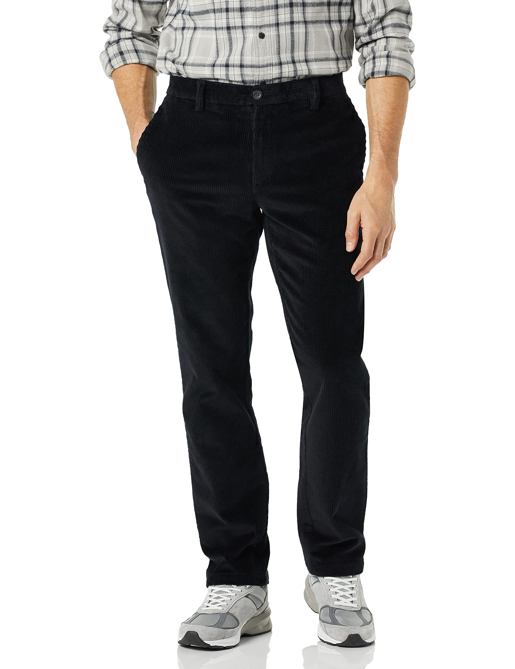 Amazon Essentials Men's Slim-Fit Corduroy Chino Pants - Comfortable Stretch Dress Pants for Office, Business Casual & Smart Outfits