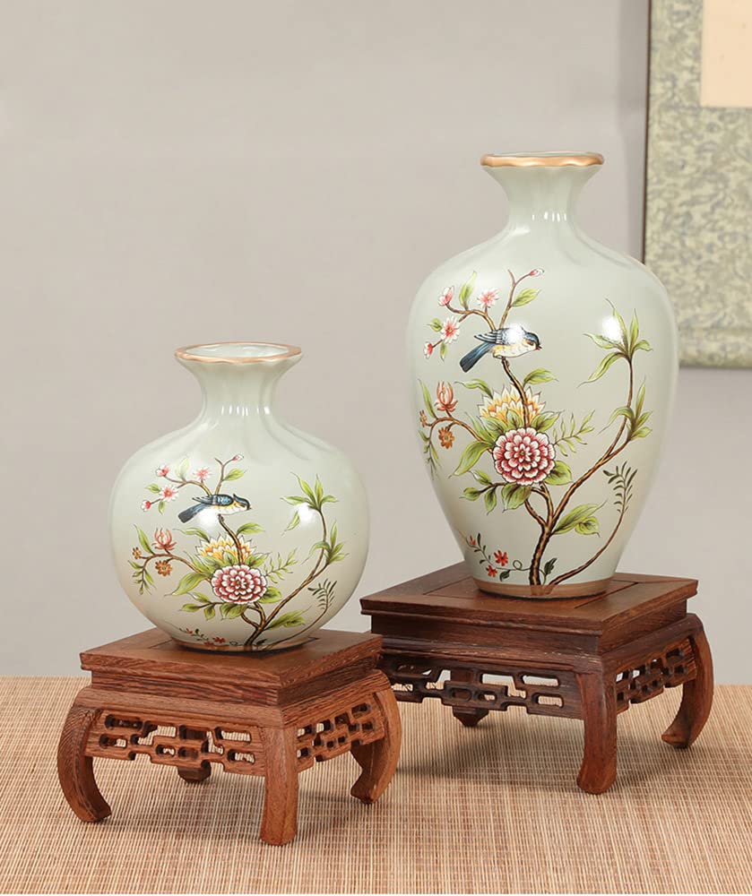 GOLDY&WENDY Square Wooden Display Stand - Hand Carved Wood Pedestal for Vases, Fishbowls, Plants & Buddha Statues | Perfect for Home Decor, Altar Displays & Craft Showcases