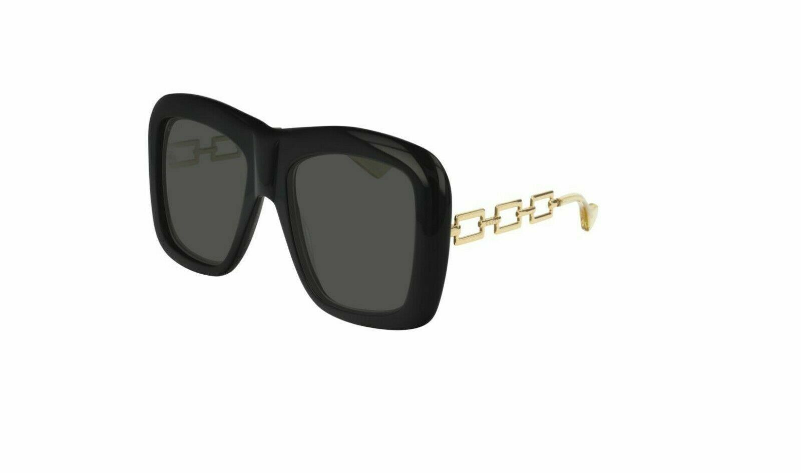 Gucci GG 0499 S 001 Black Gold Oversized Unisex Sunglasses - UV Protection Luxury Fashion Shades for Men & Women - Perfect for Beach, Driving & Outdoor Activities