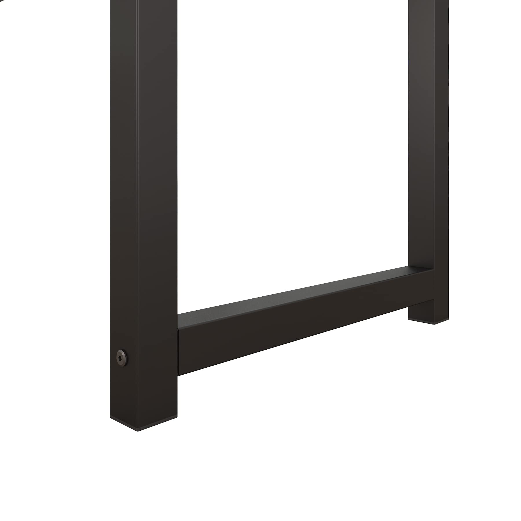 Decoholic 63 Inch Modern Industrial L-Shaped Computer Desk with Storage Bag & Hook - Black & Sandalwood Two-Tone Home Office Desk for Workstation Setup, Gaming, Study & Remote Work