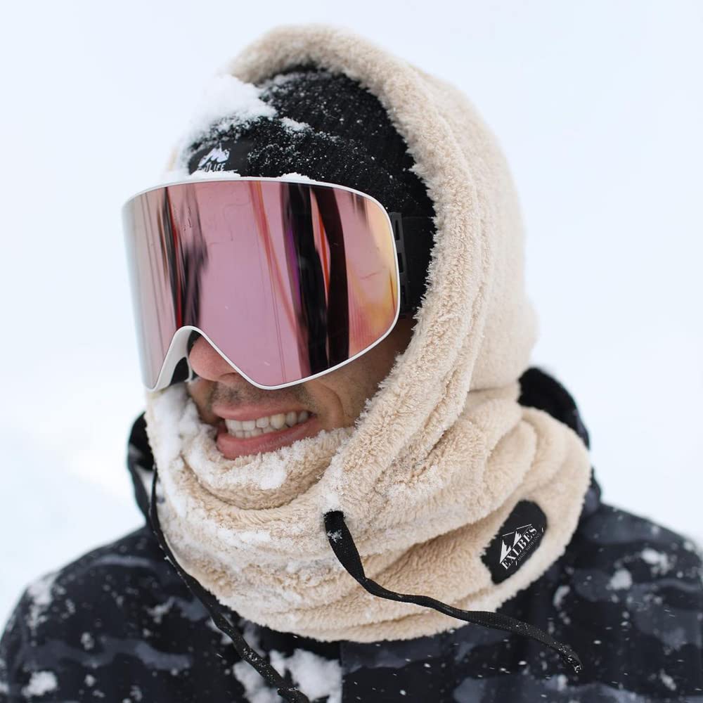 Windproof Fleece Balaclava Face Mask for Men & Women - Cold Weather Ski Mask with Warm Face Cover - Perfect for Skiing, Snowboarding, Motorcycling & Outdoor Winter Activities