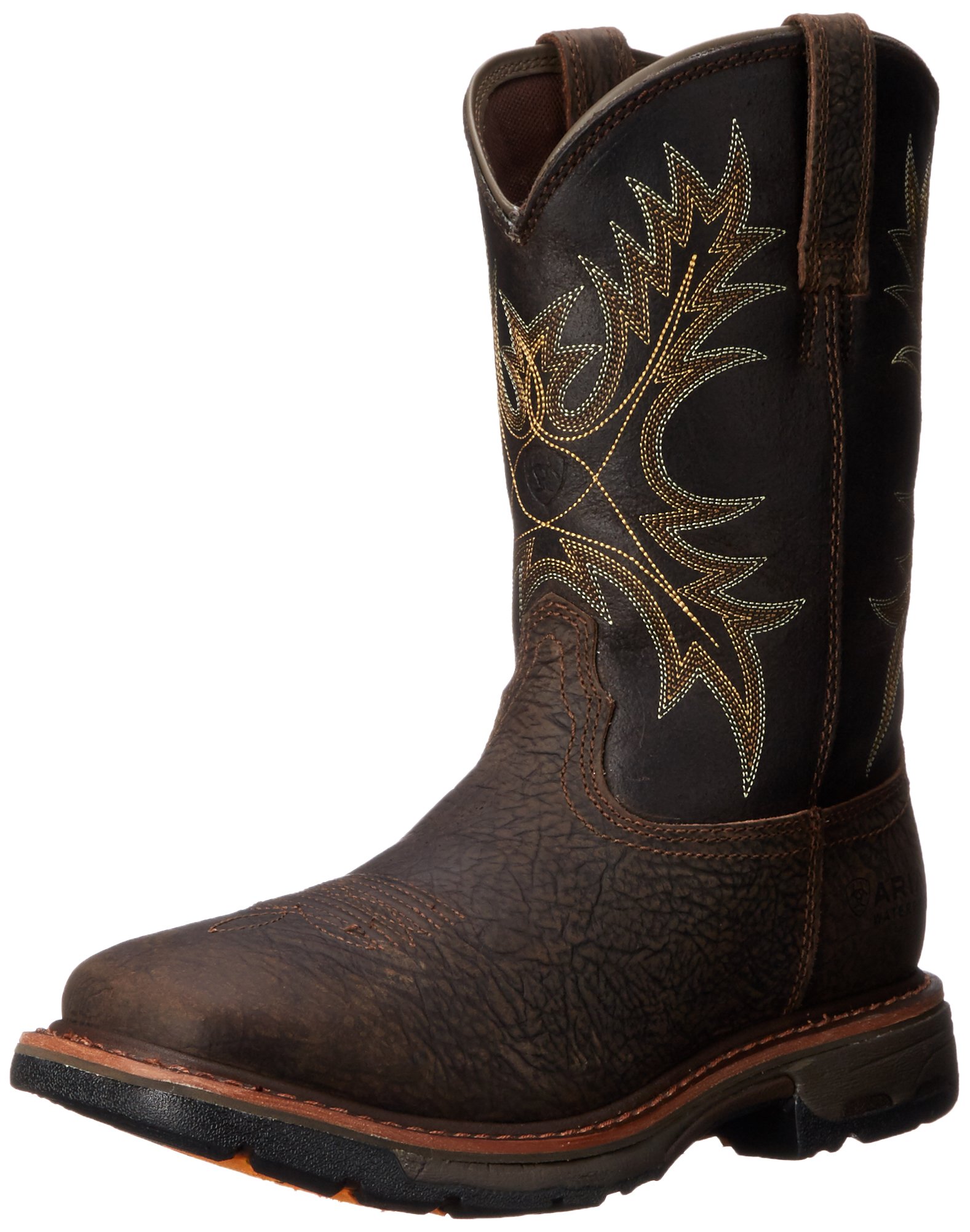 Ariat WorkHog Men's Wide Square Soft Toe Leather Work Boots - Durable & Comfortable for Construction, Farming & Outdoor Work