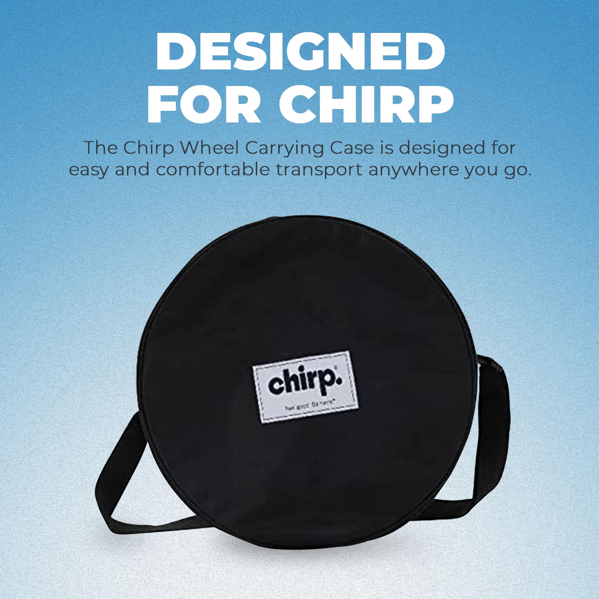 Chirp Wheel Carrying Case - Portable Travel Storage for Back Pain Relief & Yoga Stretching - Fits Yoga Accessories and Foam Rollers (Wheels Not Included) - Perfect for Gym, Travel, and Home Use