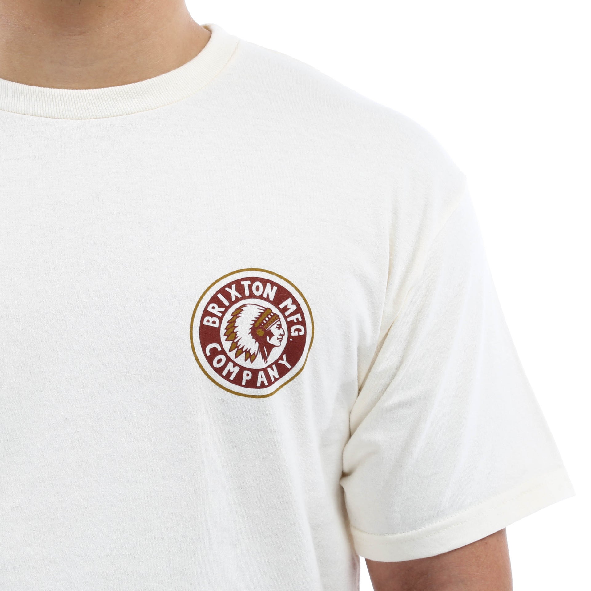 Brixton Rival 2 Short Sleeve Standard T-Shirt - Off White | Casual Streetwear for Men | Perfect for Everyday Wear & Summer Outfits