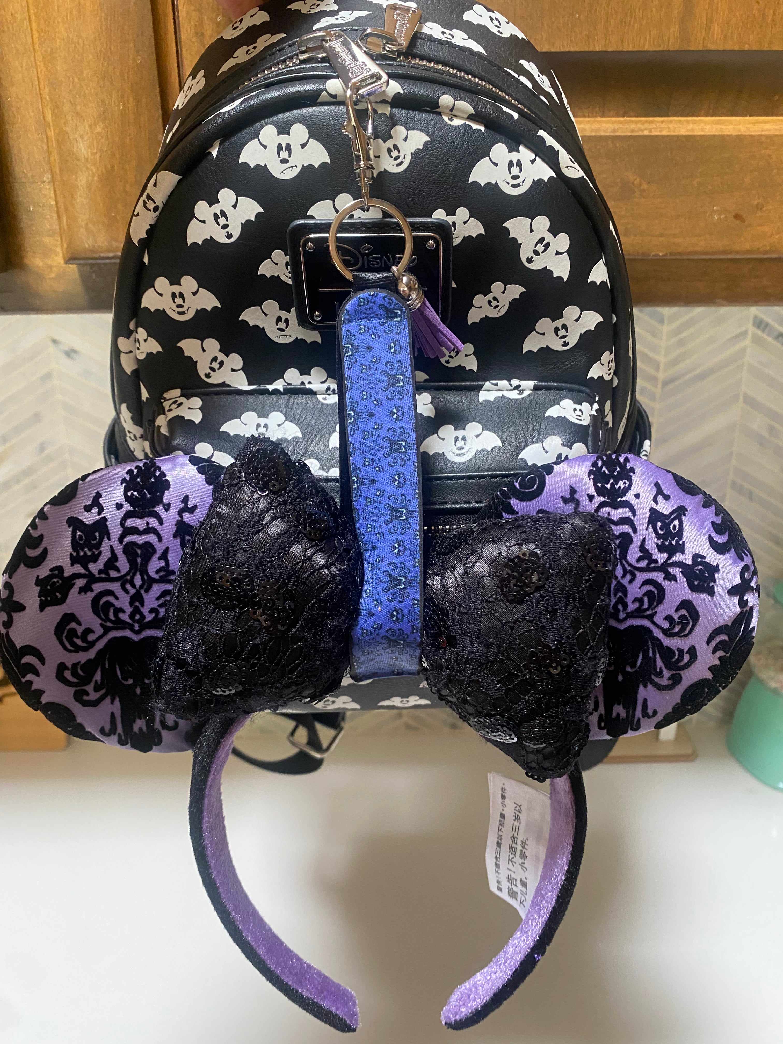 Haunted Mansion Wristlet & Bag Charm - Disney Park Inspired Accessory for Halloween, Cosplay, and Disneybounding Outfits