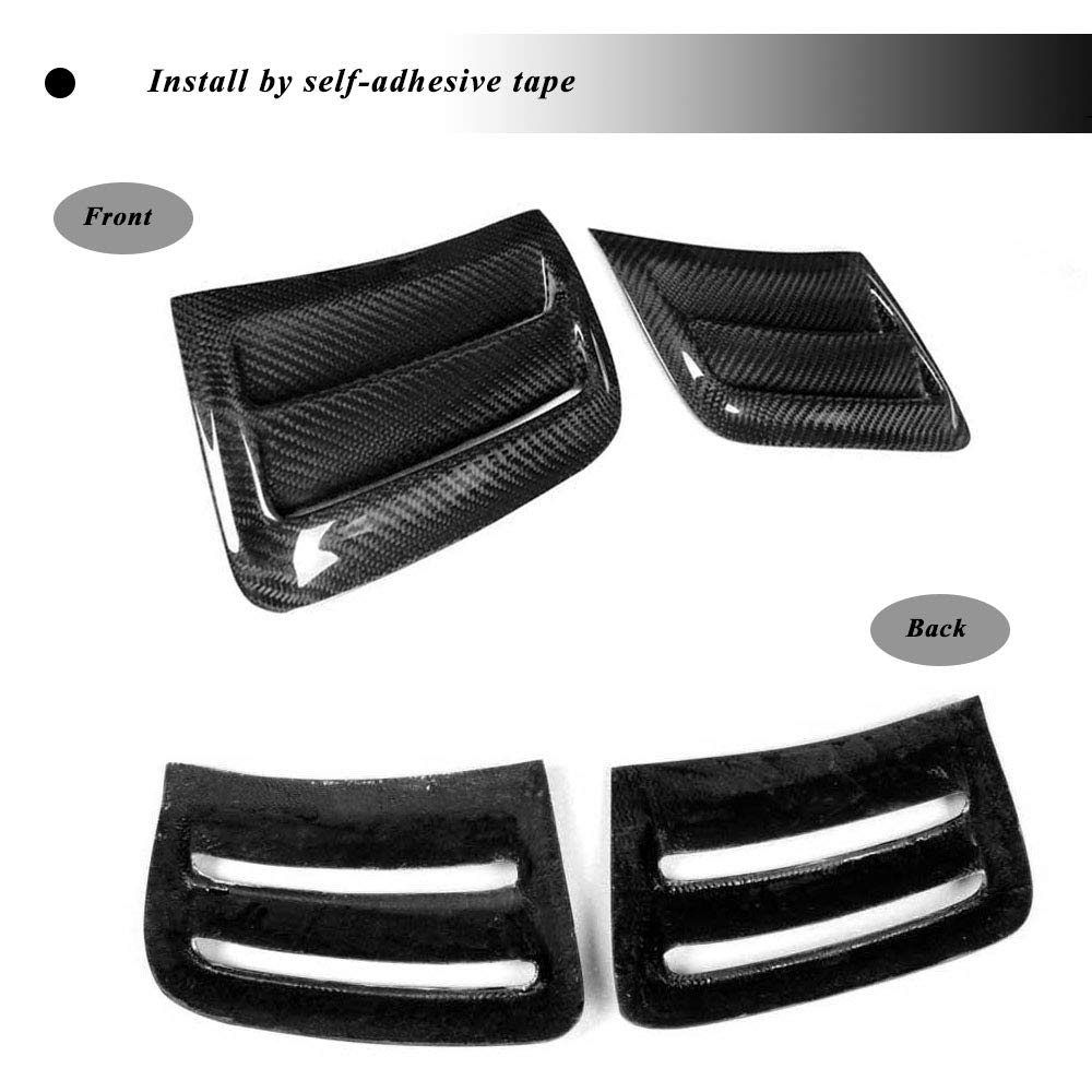 Carbon Fiber Side Air Fender Vent Cover for Mercedes Benz W204 C63 AMG (2008-2011) - Front Bumper Air Intake Cover, Spoiler & Trim Panel | High-Performance Upgrade for Sporty Look & Improved Aerodynamics | Perfect for Racing, Car Shows & Street Performance