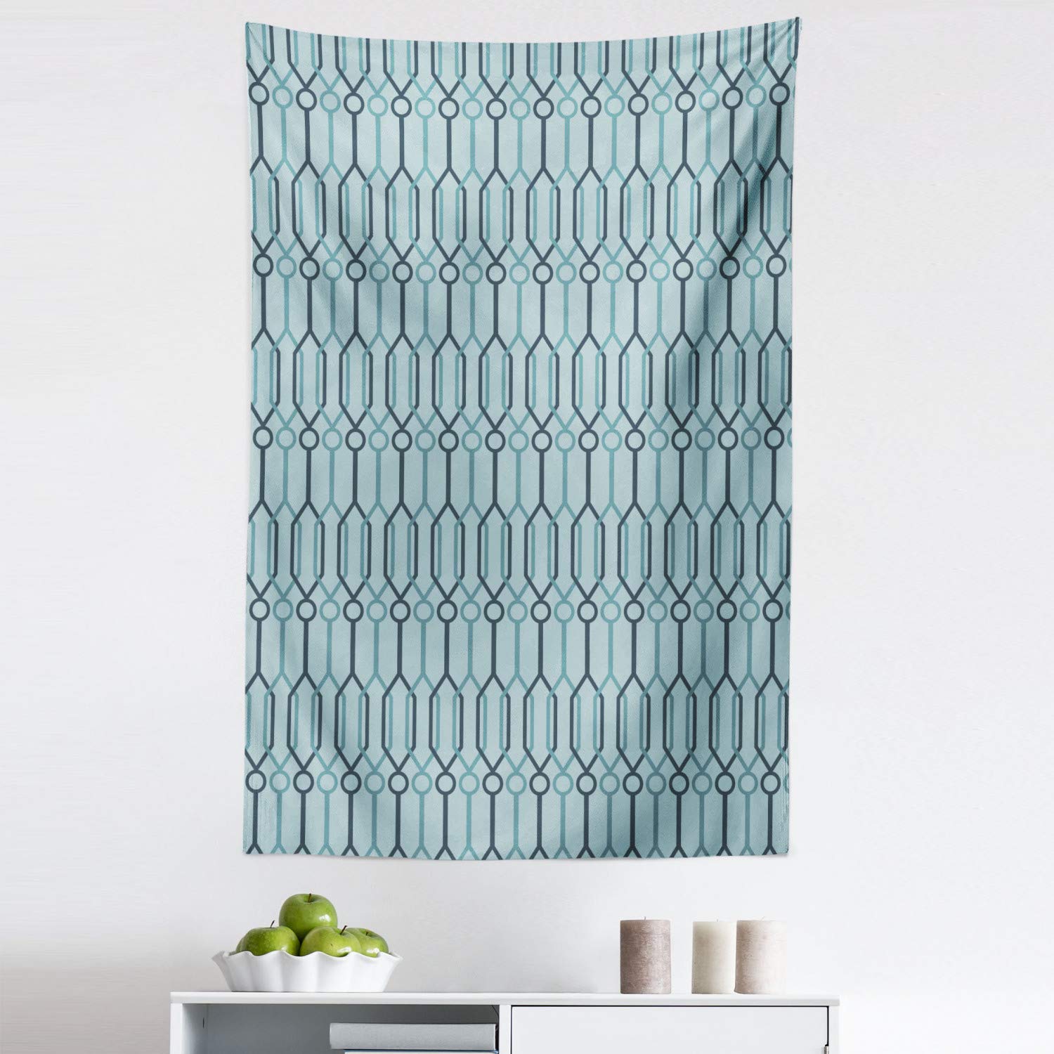 Ambesonne Turquoise Tapestry - Oriental Moroccan Style Fabric Wall Hanging Decor for Bedroom, Living Room & Dorm (30