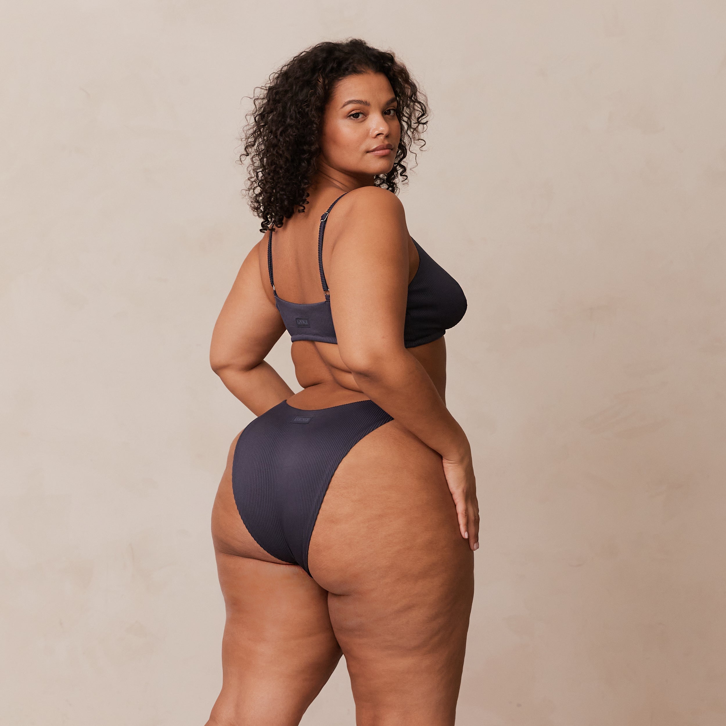 Ribbed Triangle Bra - Charcoal Blue | Comfortable & Stylish Bralette for Women | Perfect for Yoga, Lounge & Everyday Wear