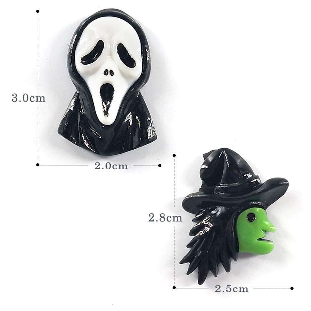 10pcs Halloween Resin Fridge Magnets - Spooky Ghost Pumpkin Bat Decor for Kitchen, Office & Home - Halloween Party Favors & Gifts (Halloween Series) - Perfect for Fridge, Whiteboard & Metal Surfaces