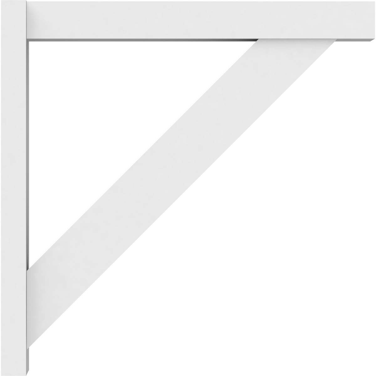 Ekena Millwork OUTP05X30X30TRA05 Traditional Architectural Grade PVC Outlooker with Block Ends - 5