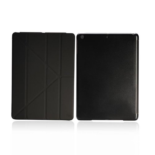 Premium PU Leather Folio Stand Case for Apple iPad 5 & iPad Air - Ultra Slim Protective Cover with Auto Sleep/Wake (Black) | Perfect for Work, Travel & Home Use