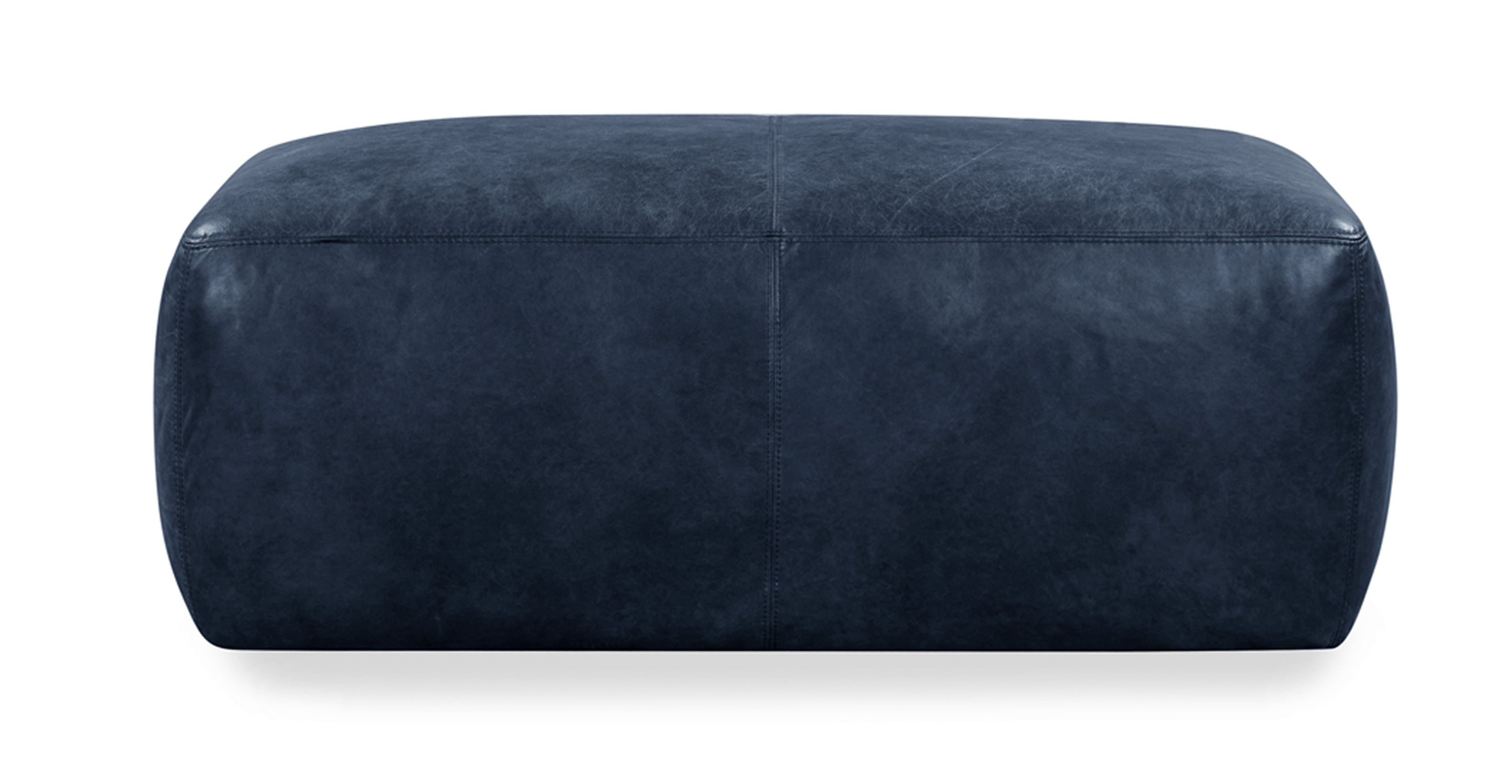 Premium Denver Leather Ottoman - Soft & Durable Footrest, Storage Bench - Perfect for Living Room, Bedroom, Home Decor & Relaxation