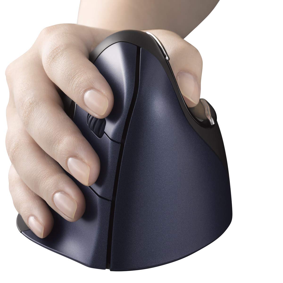Evoluent VM4RW Vertical Mouse 4 for Right Hand – Ergonomic USB Wired Mouse with Adjustable Speed & Programmable Buttons, Helps Prevent Carpal Tunnel Syndrome | Perfect for Office Work, Gaming & Long Computer Use