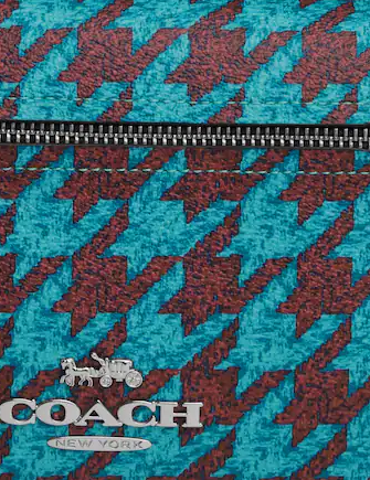 Coach Elias Crossbody Bag with Houndstooth Print - Stylish Shoulder Purse for Women, Perfect for Work, Travel & Everyday Use