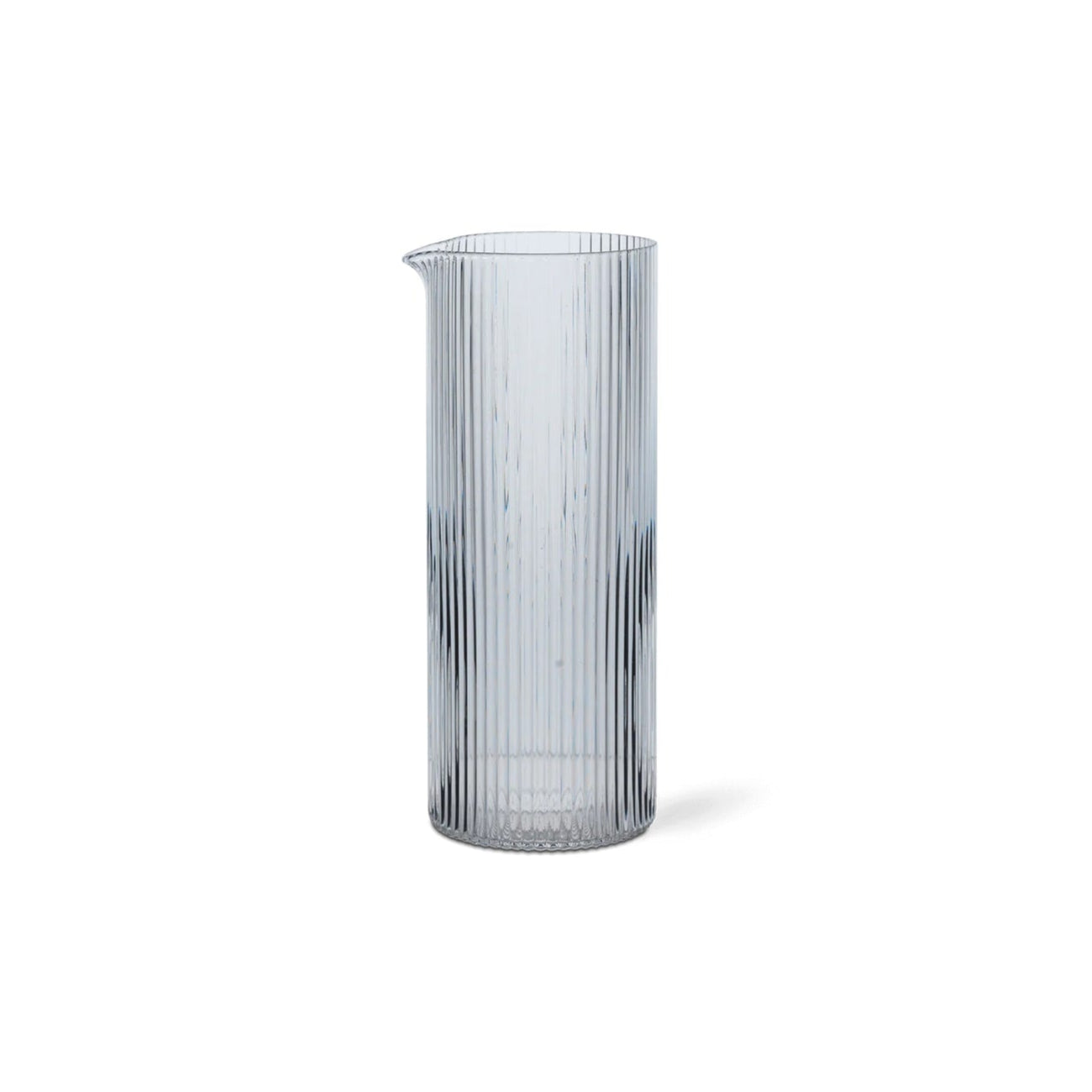 FERM LIVING Ripple Milk Jug - Clear Glass Pitcher for Coffee, Juice & Beverages - Perfect for Breakfast, Brunch & Entertaining