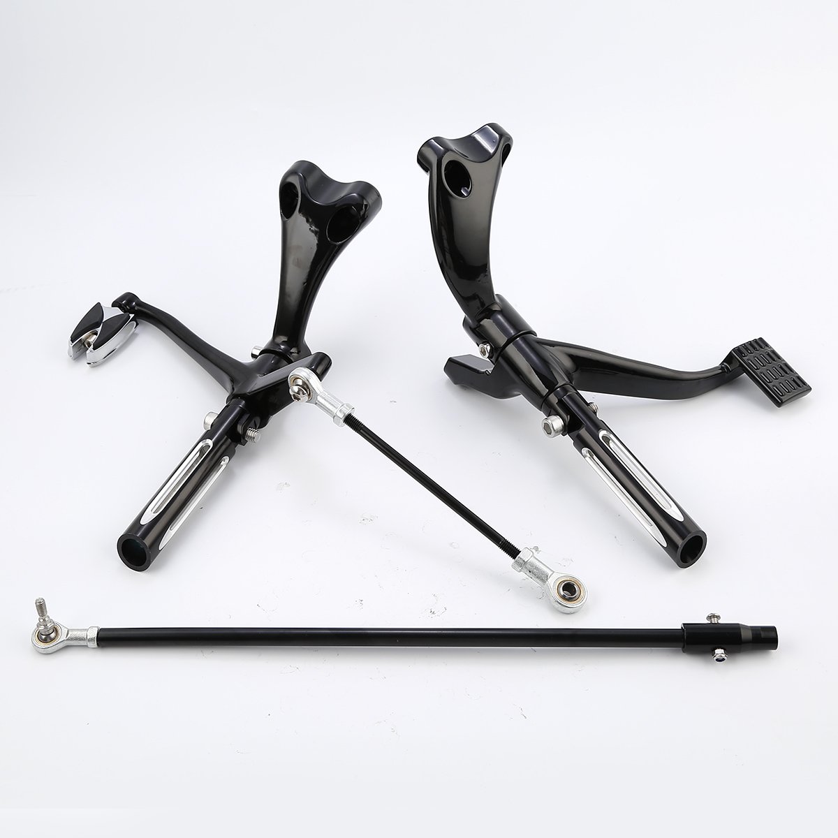 Harley-Davidson Sportster 1200/883 Forward Control Foot Pegs Levers Linkage Kit (2014-2022 Models) - Black | Easy Installation & Improved Riding Comfort for Cruiser Motorcycles