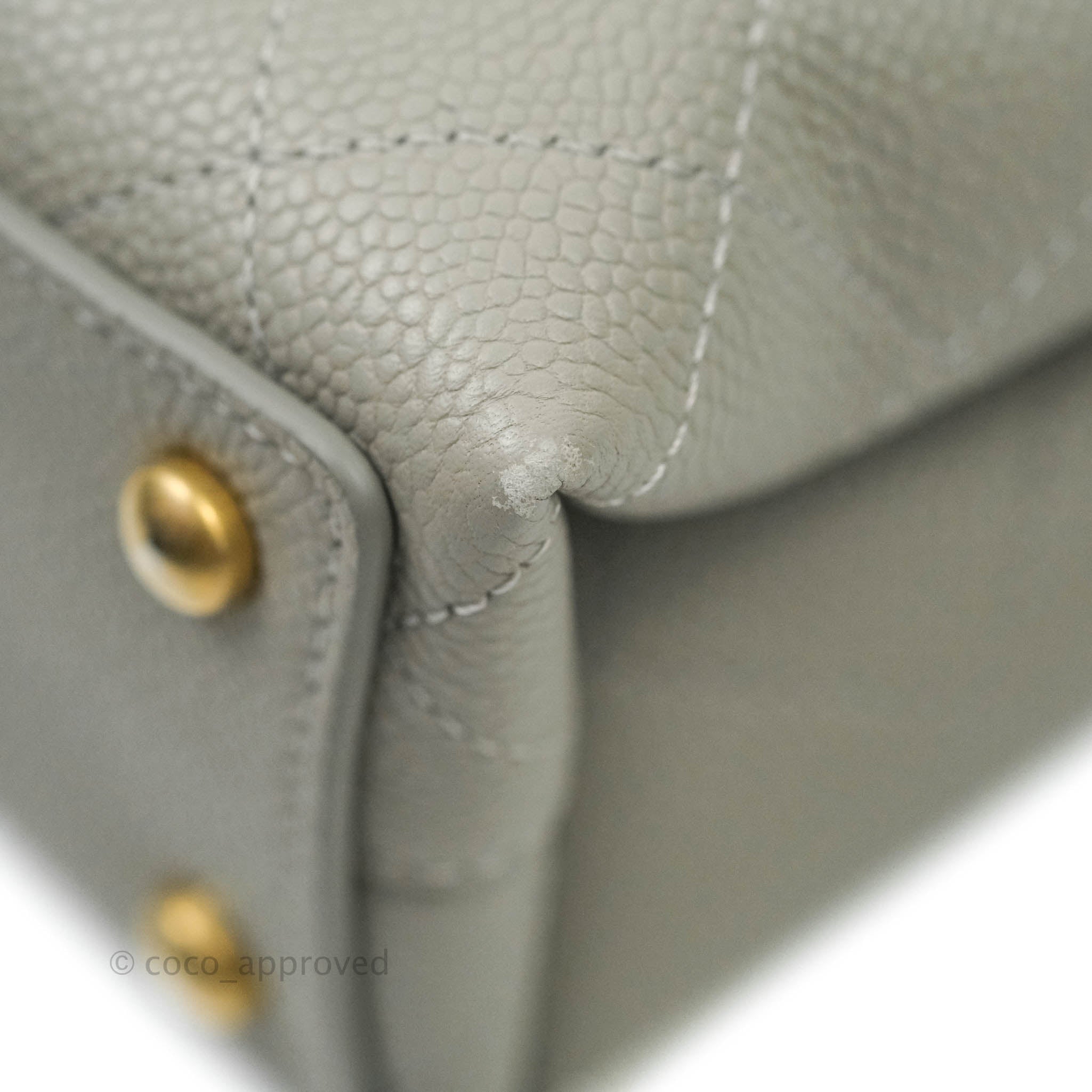 Chanel Chic Affinity Medium Grained Calfskin Grey Handbag with Aged Gold Hardware - Perfect for Work, Travel & Luxury Fashion Accessories