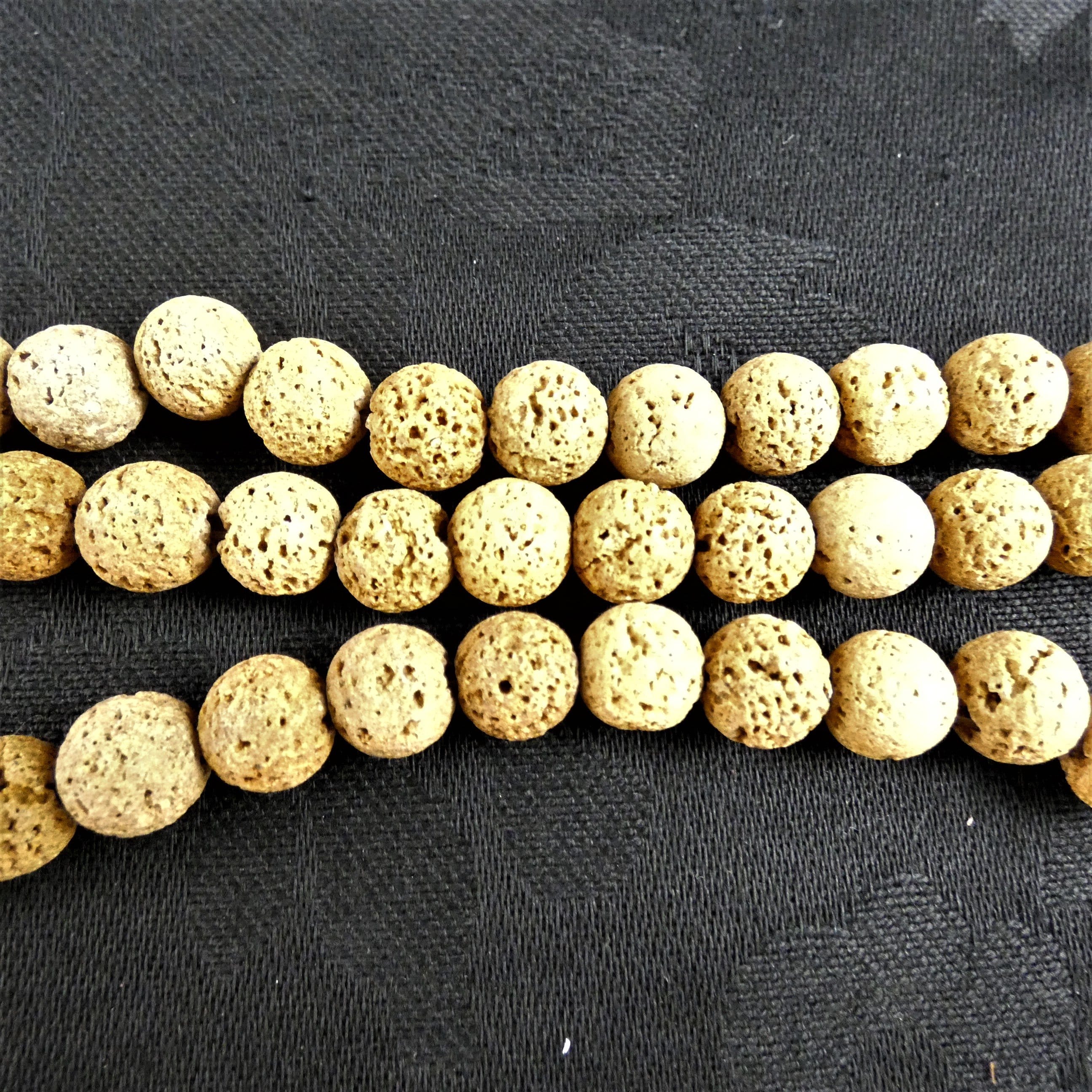 Natural Brown Lava Bead Strands - 8mm Round Volcanic Stone Beads for Jewelry Making, Bracelets & Necklaces - Perfect for DIY Crafting, Meditation & Spiritual Healing