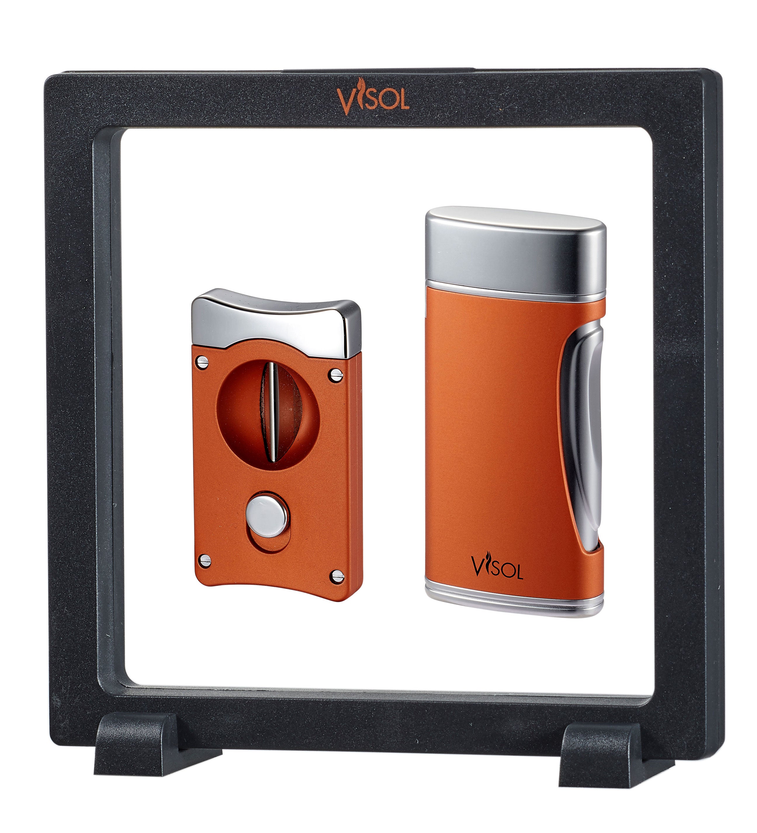 Visol Burnt Orange Wedge V & DuoMatt Floating Gift Set - Perfect for Home Decor, Spa Relaxation, and Unique Gifts