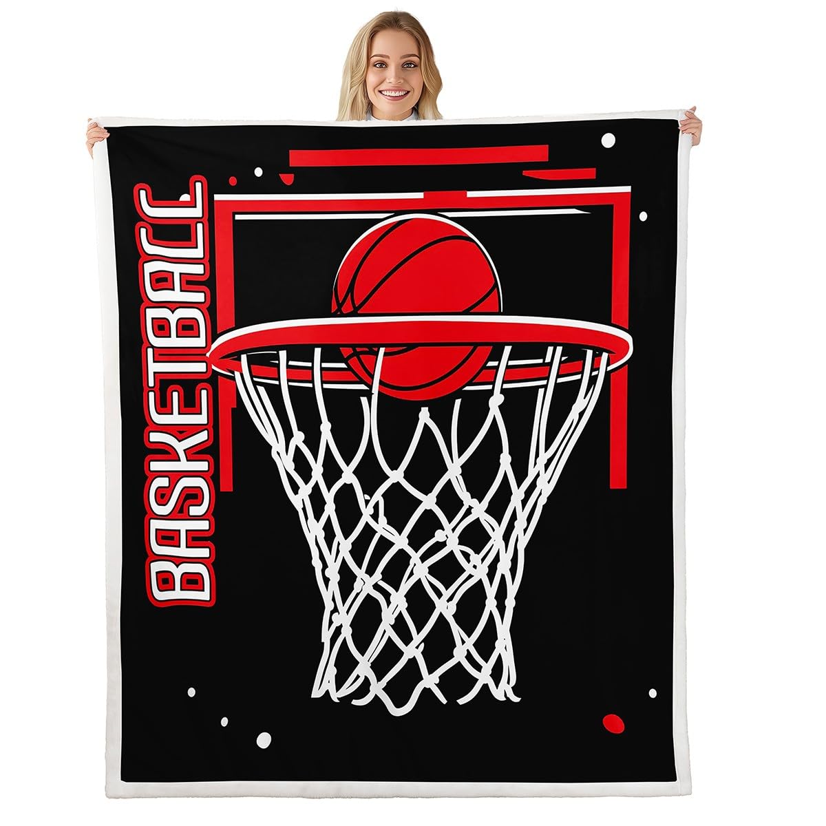 Erosebridal Boys Basketball Fleece Blanket 50