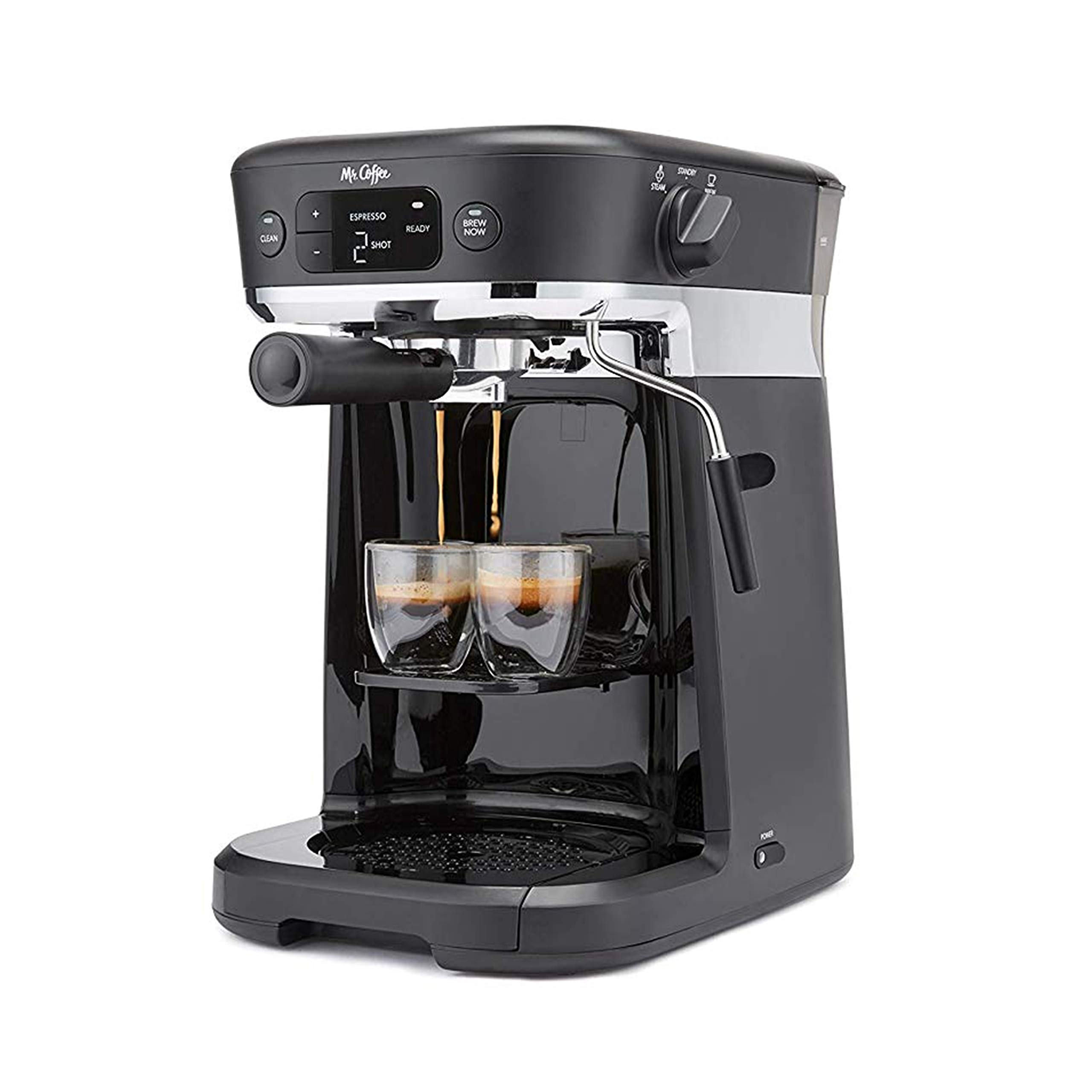 Mr. Coffee All-in-One Coffee Maker with 10-Cup Thermal Carafe, Espresso & Milk Frother, Includes Storage Tray - Perfect for Home, Office & Entertaining (Black)