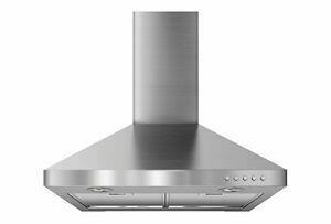 Amana UXW7324BSS 24 Inch Stainless Steel Wall Mount Range Hood Canopy - Perfect for Kitchen Ventilation & Smoke Removal