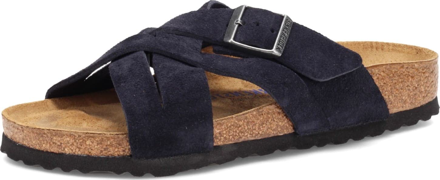 Birkenstock Men's Lugano Soft Footbed Sandals in Tobacco Oil Leather - Comfortable & Durable for Walking, Travel & Casual Wear