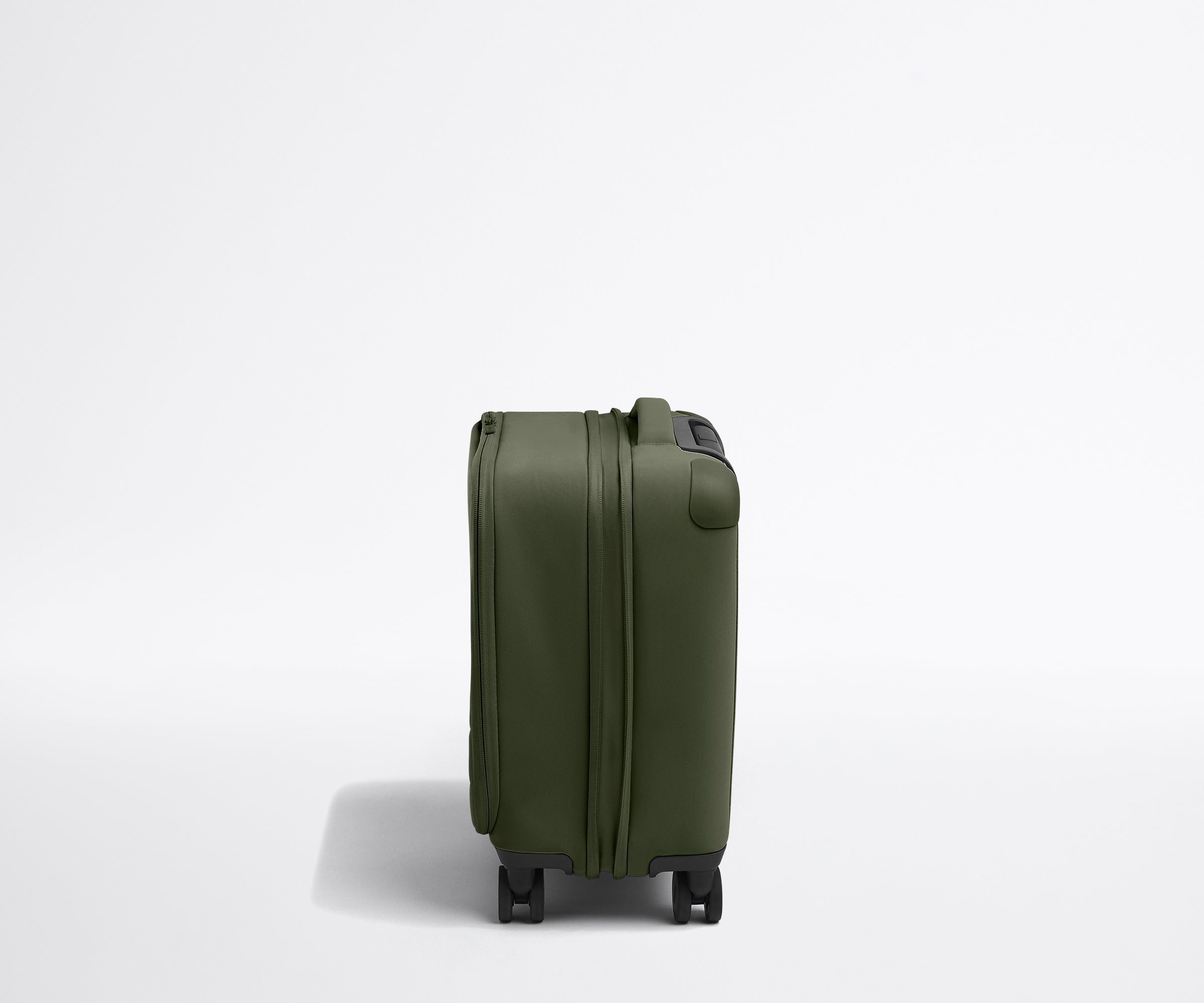 Olive Green Softside Compact Carry On Luggage - Lightweight & Durable for Air Travel, Business Trips & Weekend Getaways