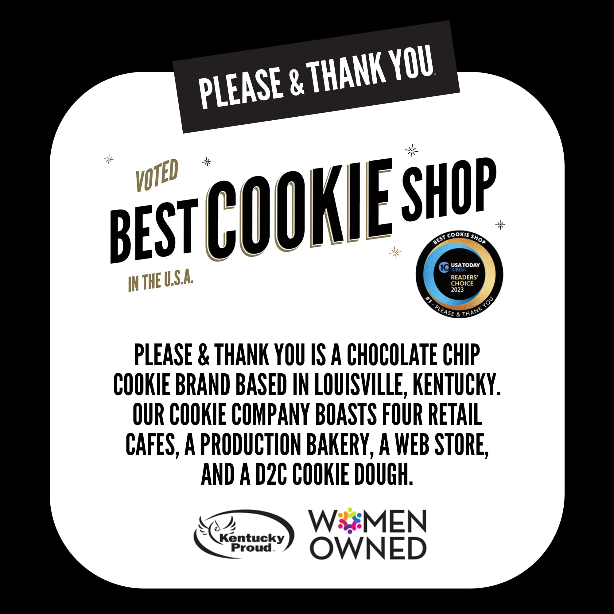 Please & Thank You Chocolate Chip Cookie Dough Box - 48 Ready-to-Bake Frozen Cookie Dough Pucks (4 Dozen) - Perfect for Parties, Gifts & Holiday Baking