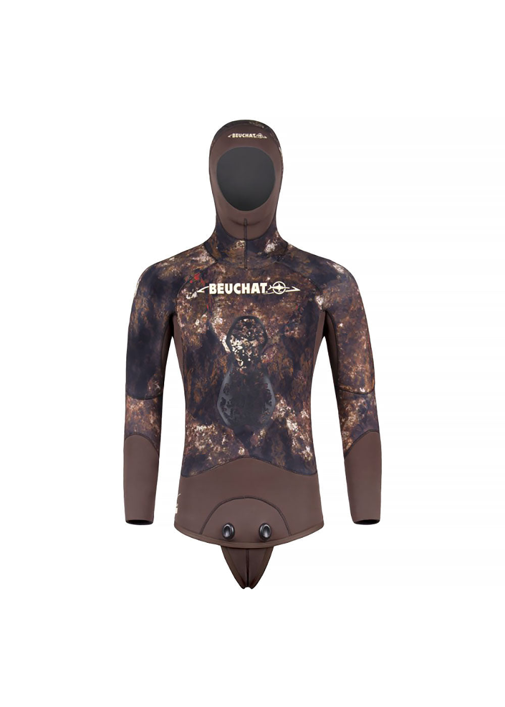 Beuchat Rocksea 9mm Open Cell Spearfishing Wetsuit Jacket - Premium Neoprene Diving Suit for Warm Water Spearfishing & Freediving - Ideal for Underwater Hunting and Marine Exploration