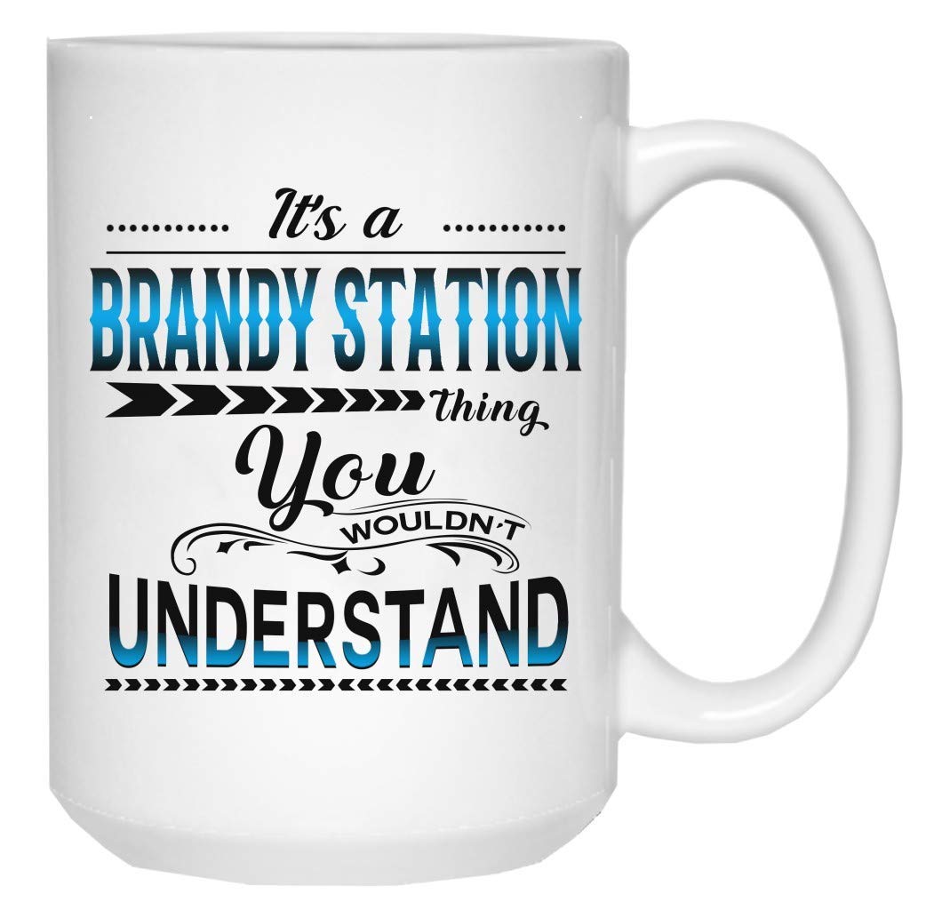 Funny Christmas Coffee Mug 15oz - 'It's a Brandy Station Thing You Wouldn't Understand' Novelty Ceramic Cup with Humorous Saying, Perfect Xmas Gift for Family & Friends | Great for Holiday Parties, Office Gifts & Cozy Winter Mornings
