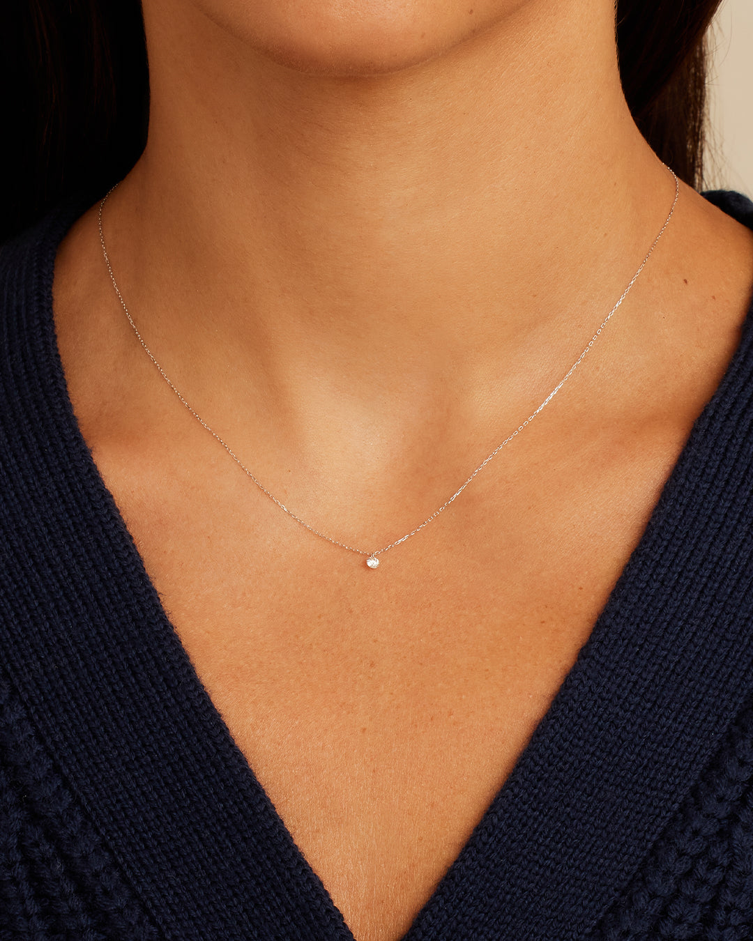 Floating Diamond Necklace for Women - 14K Gold Plated Elegant Pendant Jewelry Gift for Anniversary, Valentine's Day & Special Occasions | Perfect for Date Nights, Weddings & Formal Events