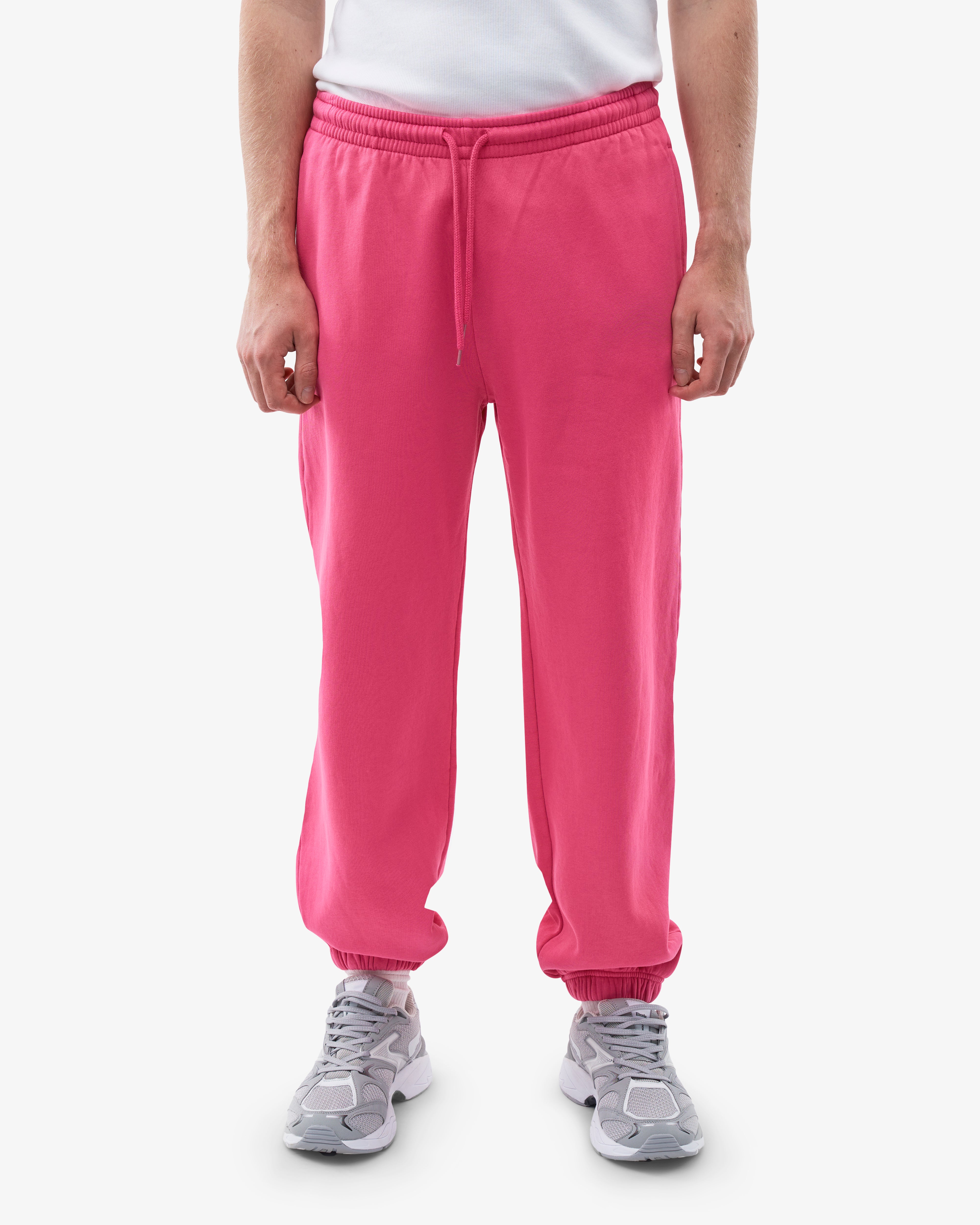 Organic Relaxed Sweatpants for Women - Soft Cotton Lounge Pants in Bubblegum Pink - Perfect for Yoga, Home Comfort & Casual Wear