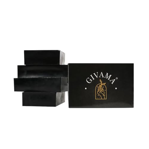 GIVAMA Activated Charcoal Essential Oils Soap for All Skin Types - Organic, Chemical-Free, SLS & Sulfate Free | Deep Cleansing to Remove Blackheads & Acne | No Added Fragrance or Colors | Perfect for Daily Face & Body Wash, Sensitive Skin Care & Detoxifying Routine