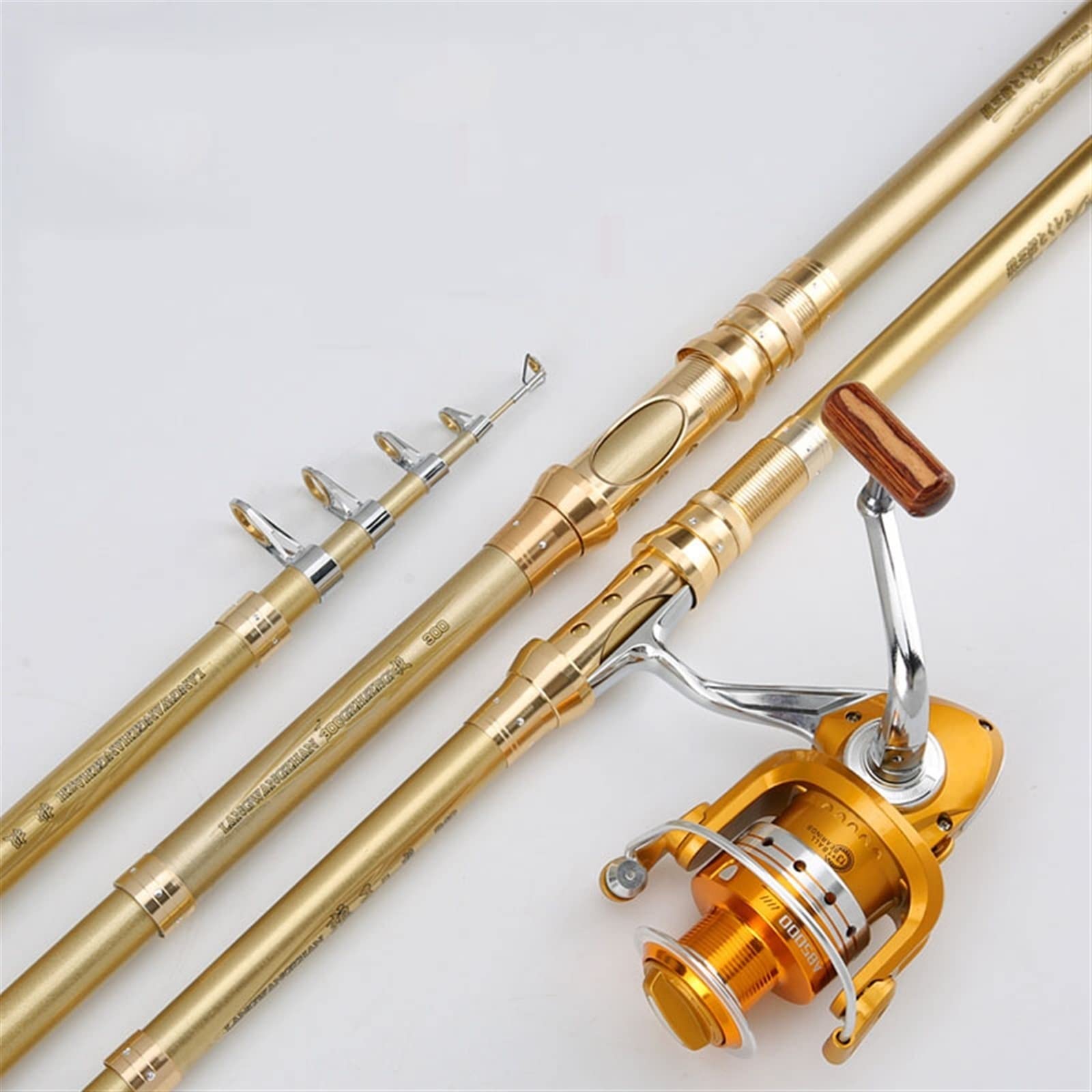 Premium Carbon Fiber Fishing Rod and Reel Combo Set - 2.1m to 4.5m Telescopic Fishing Pole with 14+1 Bearing Spinning Reel - Perfect for Rock Fishing, Freshwater & Saltwater Anglers - Ideal Gift for Beginners & Pros - Great for Shore Fishing, Boat Trips & Outdoor Adventures