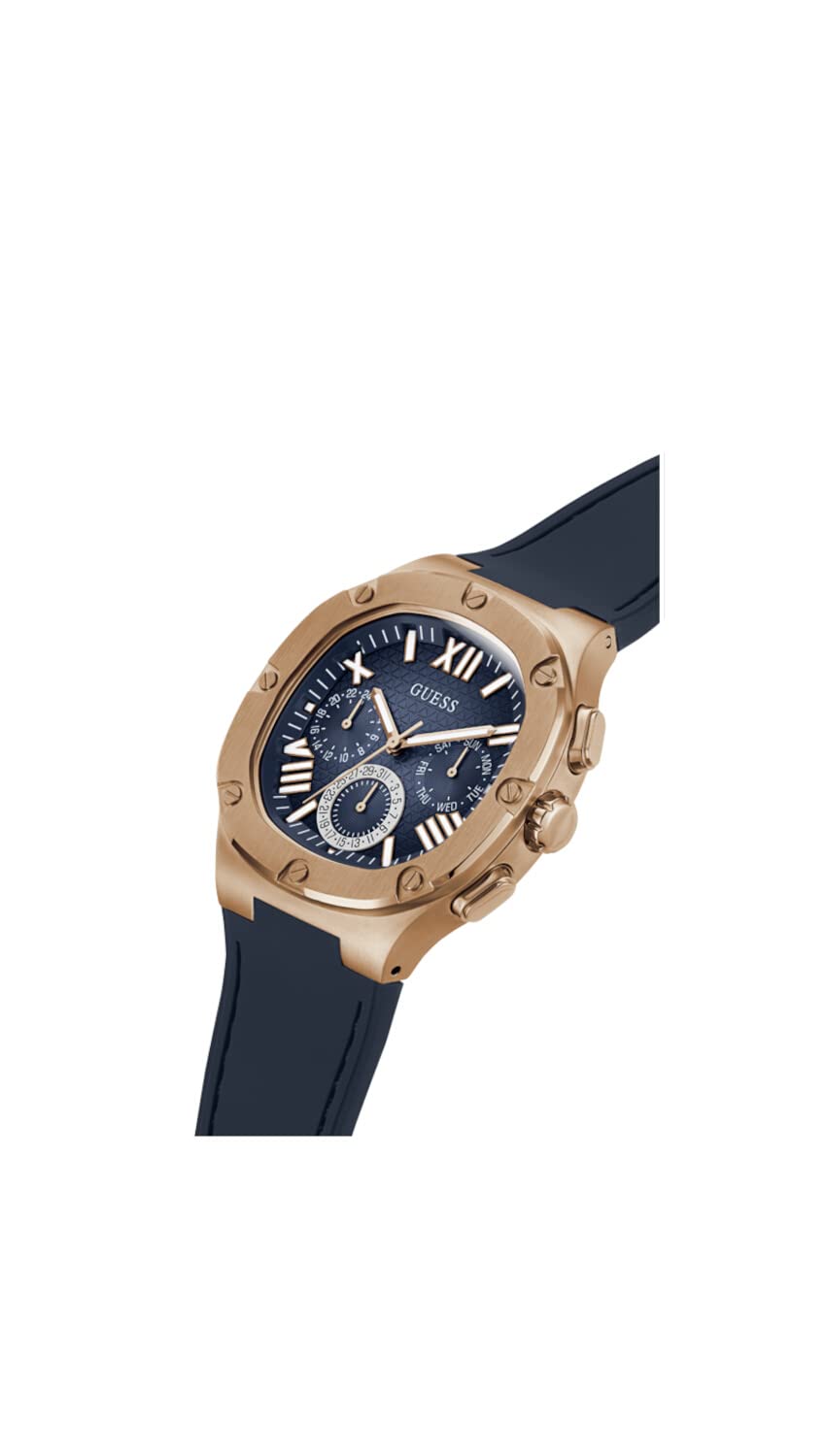 GUESS Men's 42mm Stainless Steel Chronograph Watch with Date Window - Water Resistant Casual & Dress Watch for Business, Party & Everyday Wear