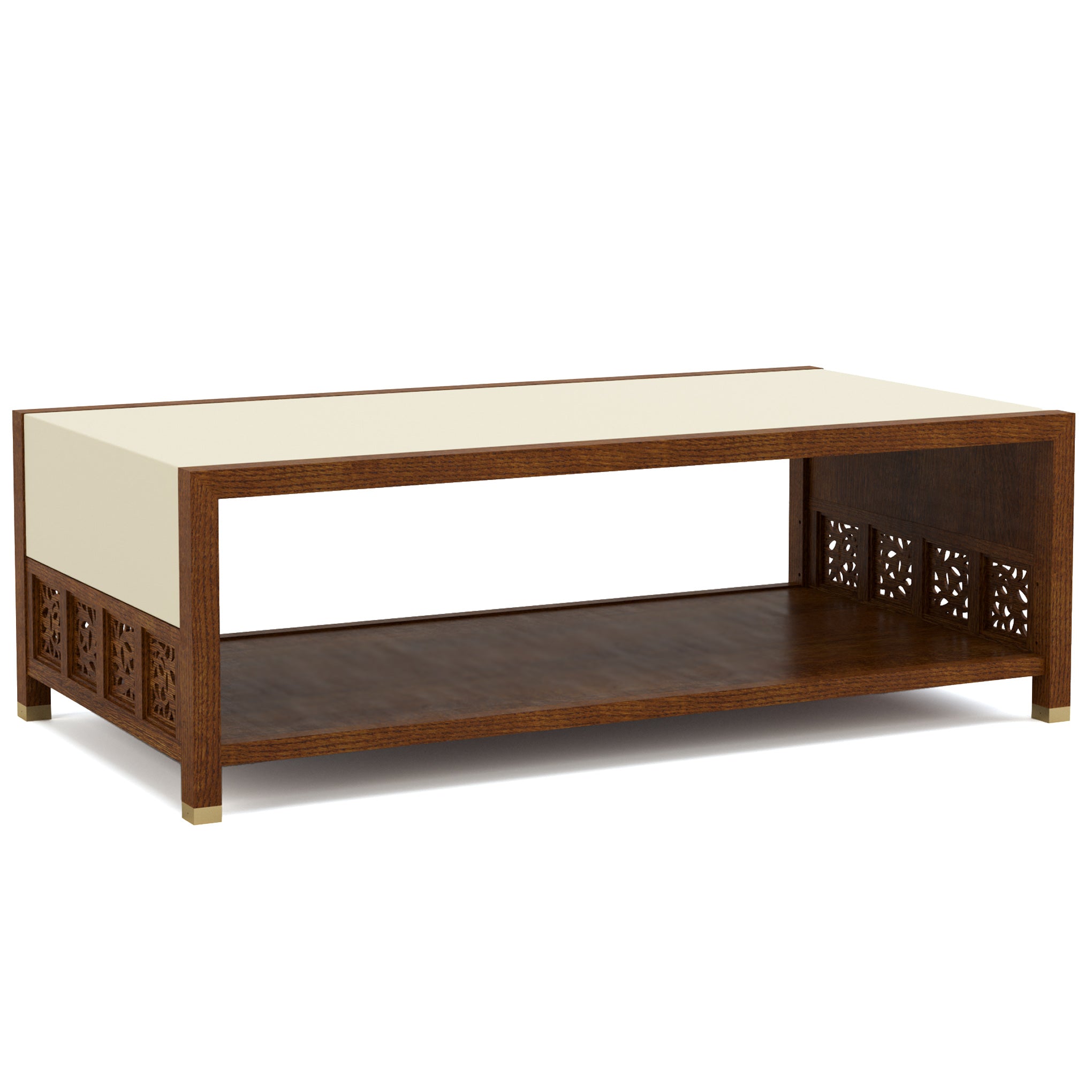 Stylish Surrey Hills Trellis Cocktail Table - Modern End Table for Living Room, Patio & Outdoor Decor - Perfect for Coffee, Books & Drinks