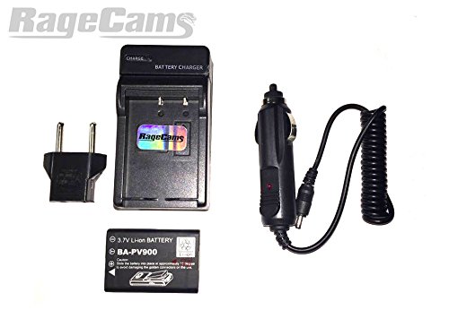 Lawmate PV900 Battery & Car Charger Combo Kit - AC/DC Power Supply for PV-900 DVR Recorder - Perfect for Surveillance, Security Monitoring & Vehicle Recording